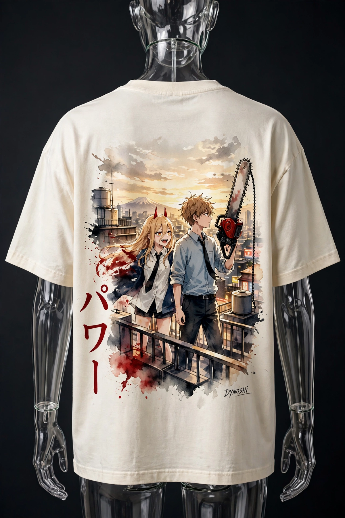 Power - Devil Hunter Duo - Premium Oversized Anime T-Shirt - DYNOSHI
