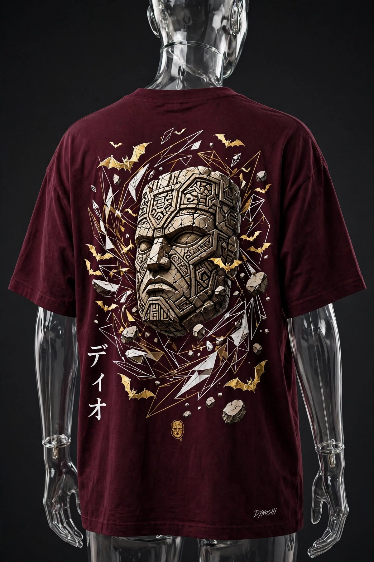 Dio Brando - Stone Mask Monument - Premium Oversized Anime T-Shirt - DYNOSHI
