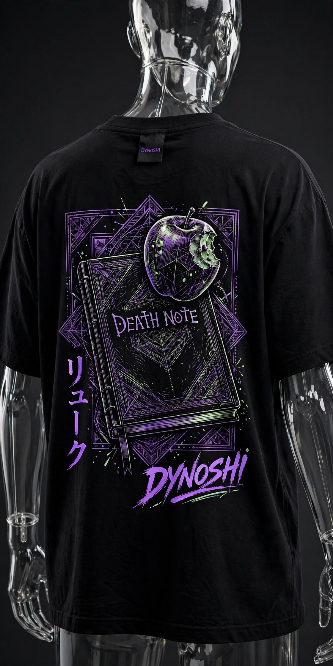 Ryuk - Death Note and Apple - Premium Oversized Anime T-Shirt - DYNOSHI