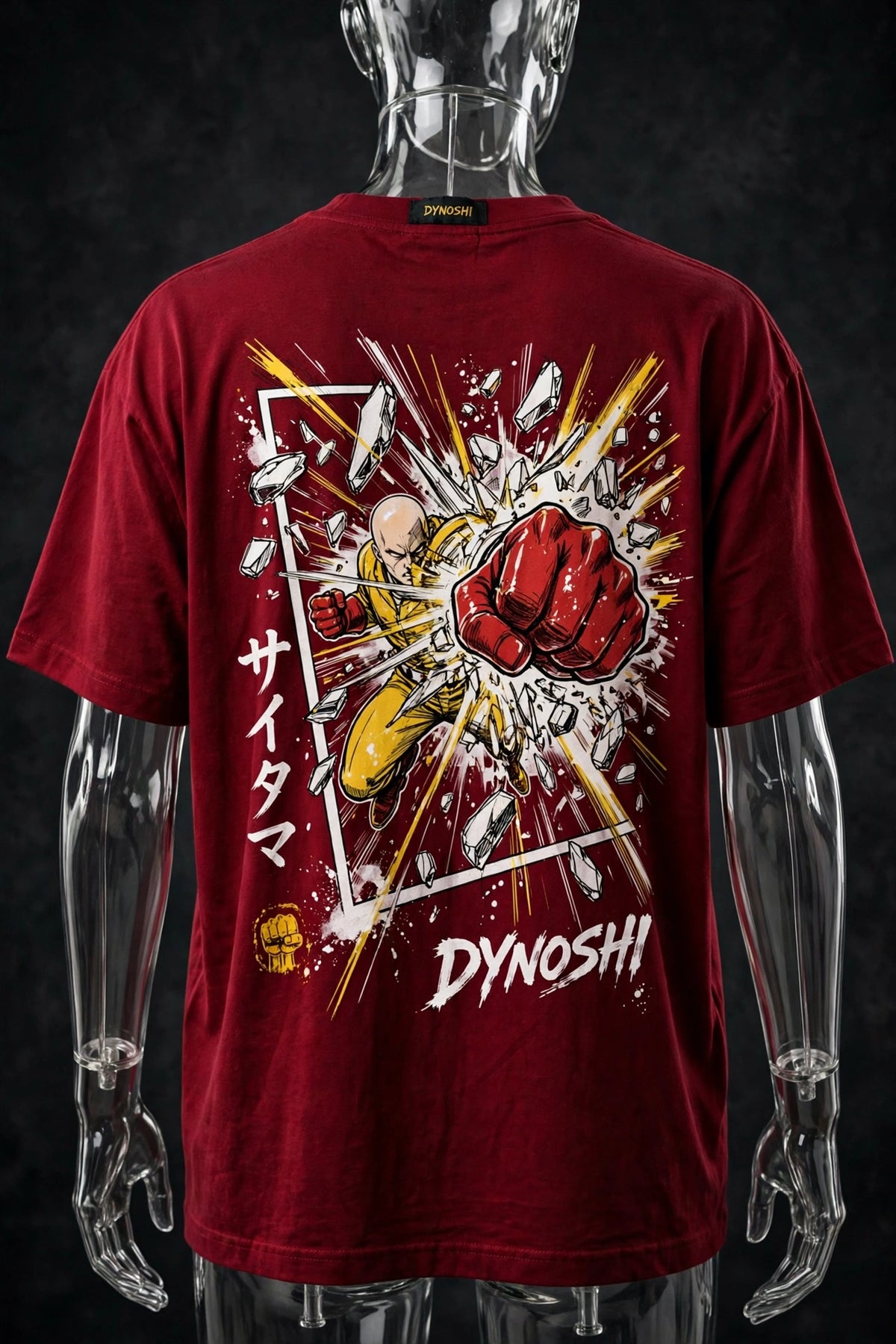 Saitama - Serious Punch - Premium Oversized Anime T-Shirt - DYNOSHI