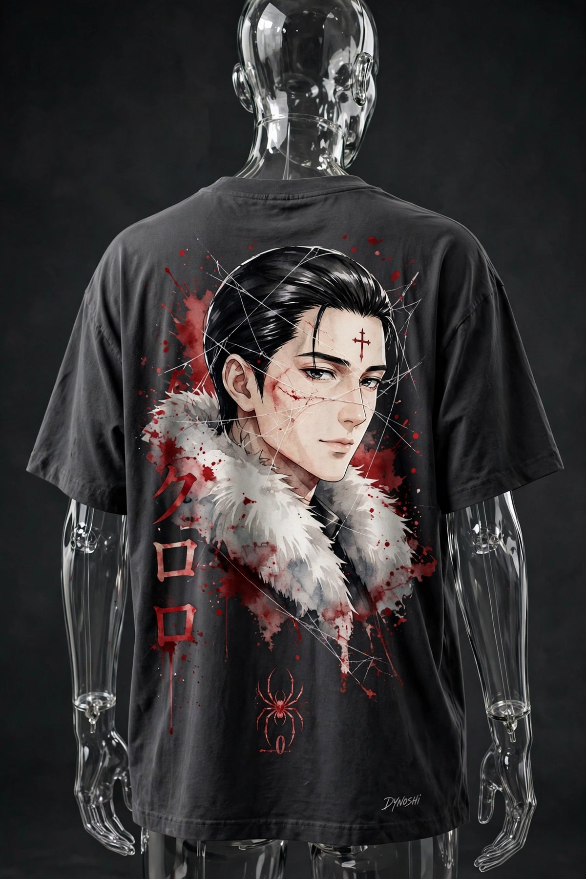 Chrollo Lucilfer - Composed Gaze Portrait - Premium Oversized Anime T-Shirt - DYNOSHI