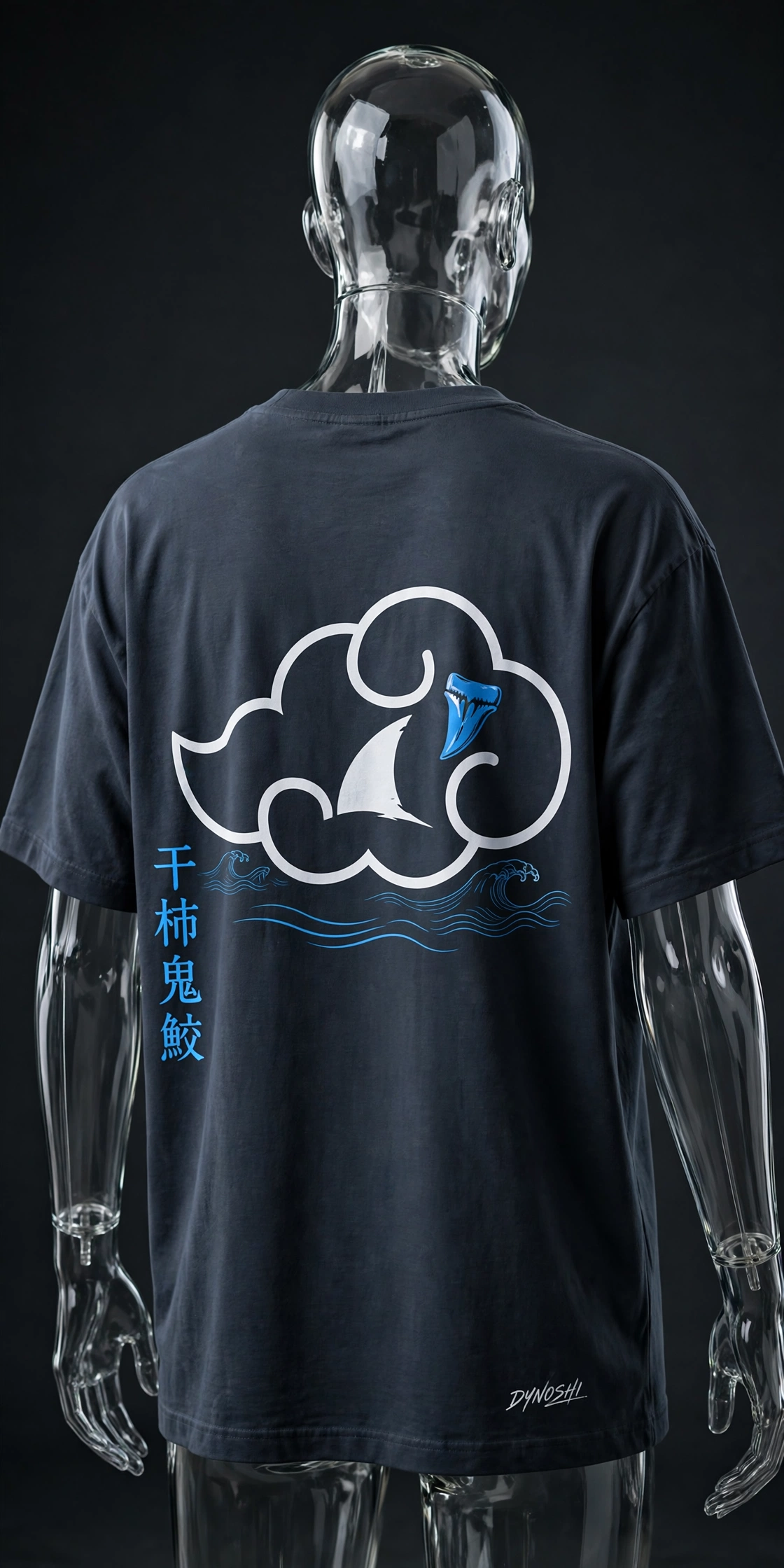 Kisame Hoshigaki - Akatsuki Shark Emblem - Premium Oversized Anime T-Shirt - DYNOSHI