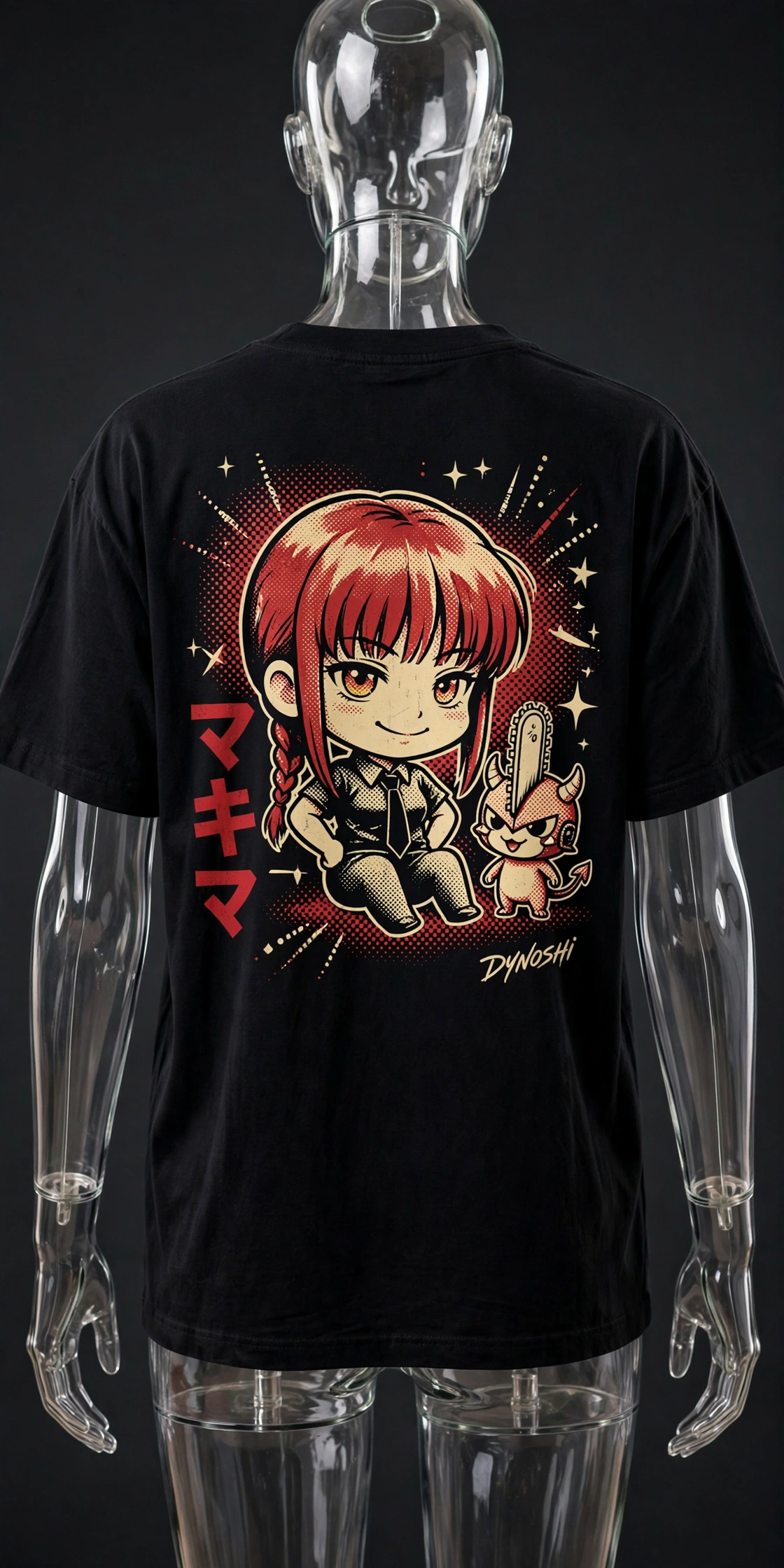 Makima - Chibi Controller - Premium Oversized Anime T-Shirt - DYNOSHI