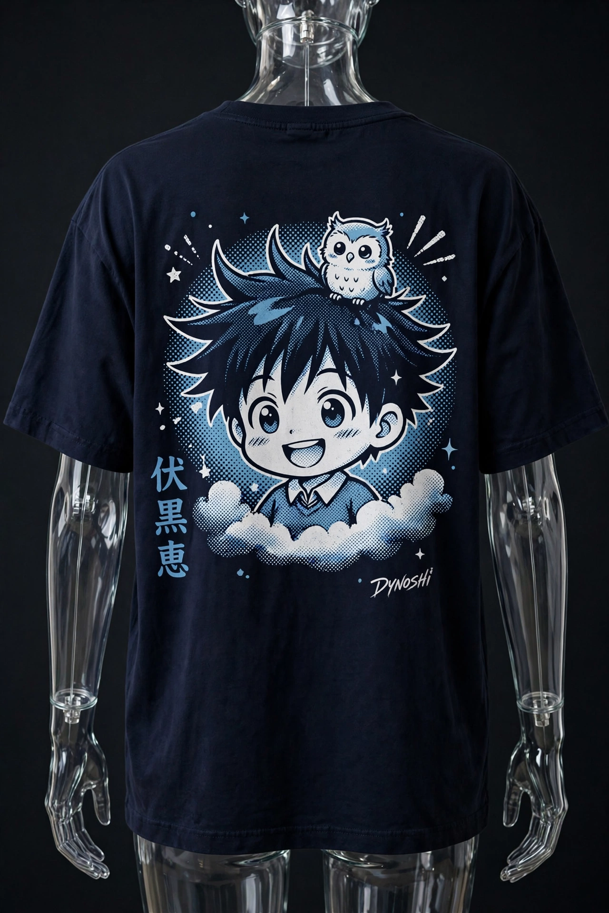 Megumi Fushiguro - Chibi Summoner - Premium Oversized Anime T-Shirt - DYNOSHI