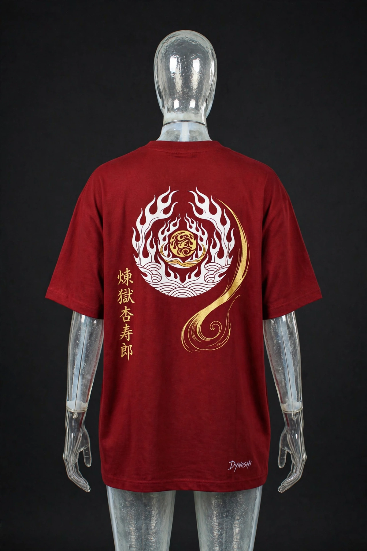 Kyojuro Rengoku - Flame Haori Emblem - Premium Oversized Anime T-Shirt - DYNOSHI