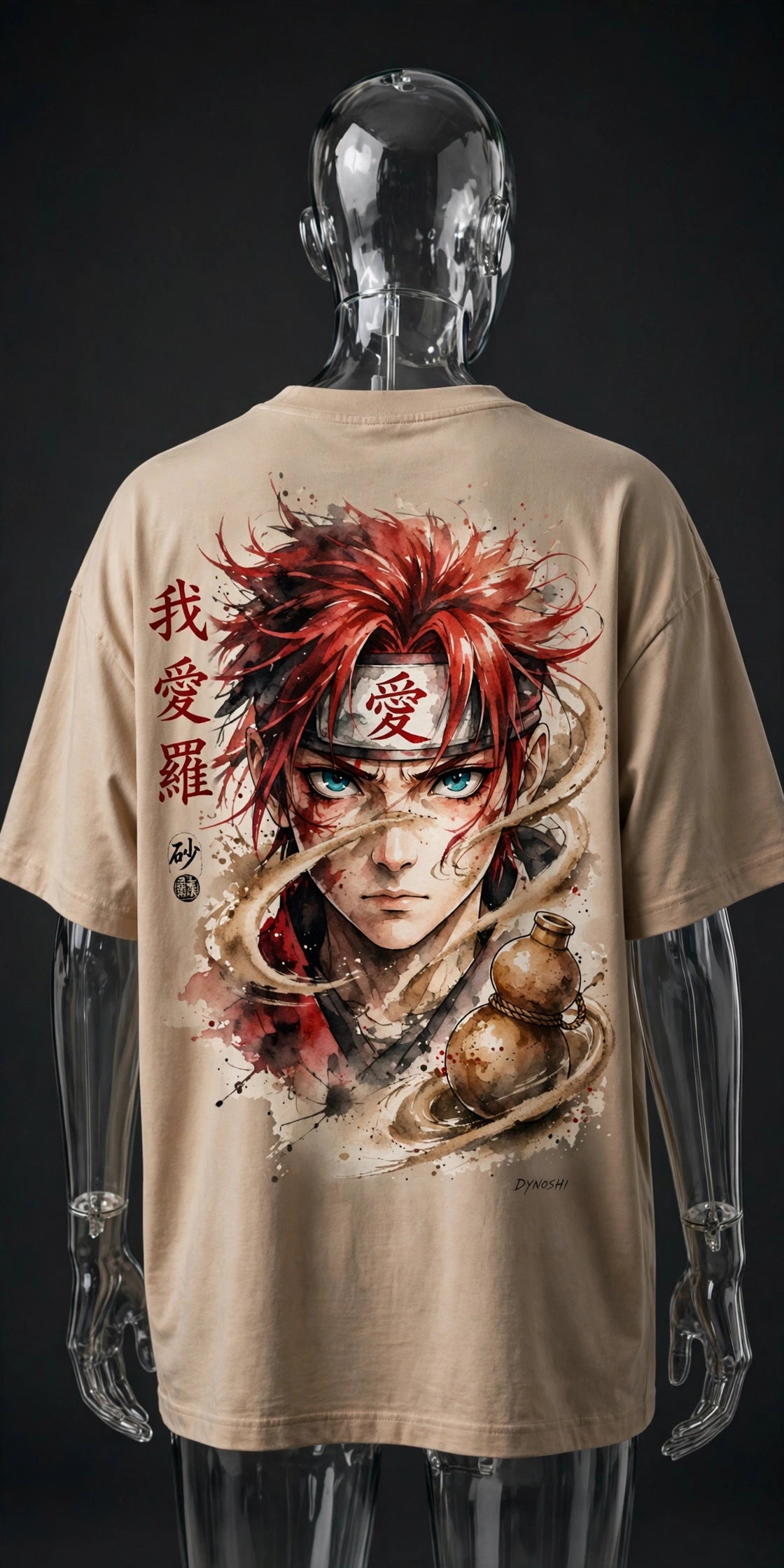 Gaara - Kazekage Portrait - Premium Oversized Anime T-Shirt - DYNOSHI