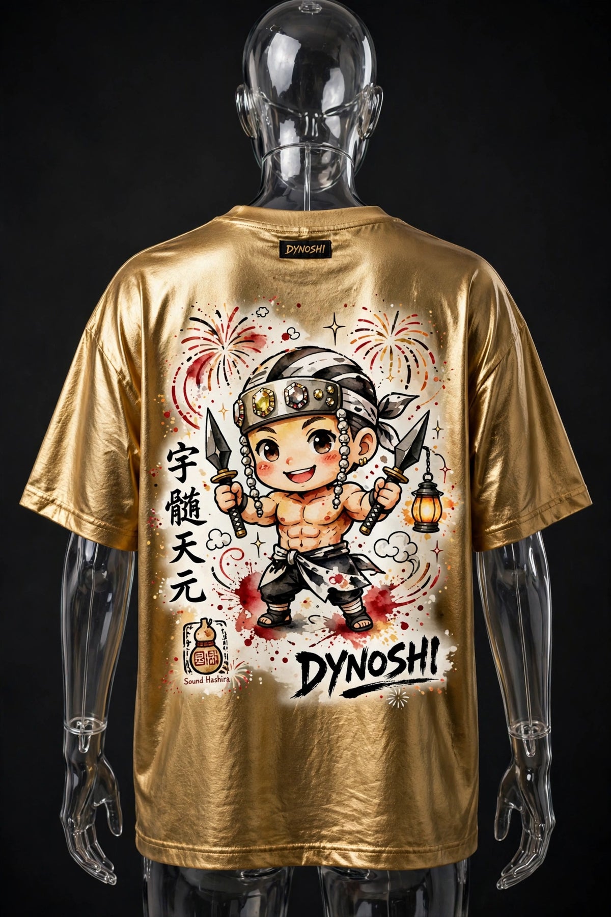 Tengen Uzui - Flashy Little One - Premium Oversized Anime T-Shirt - DYNOSHI