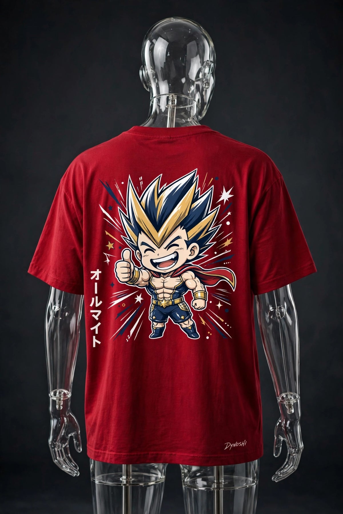 All Might - Chibi Peace - Premium Oversized Anime T-Shirt - DYNOSHI