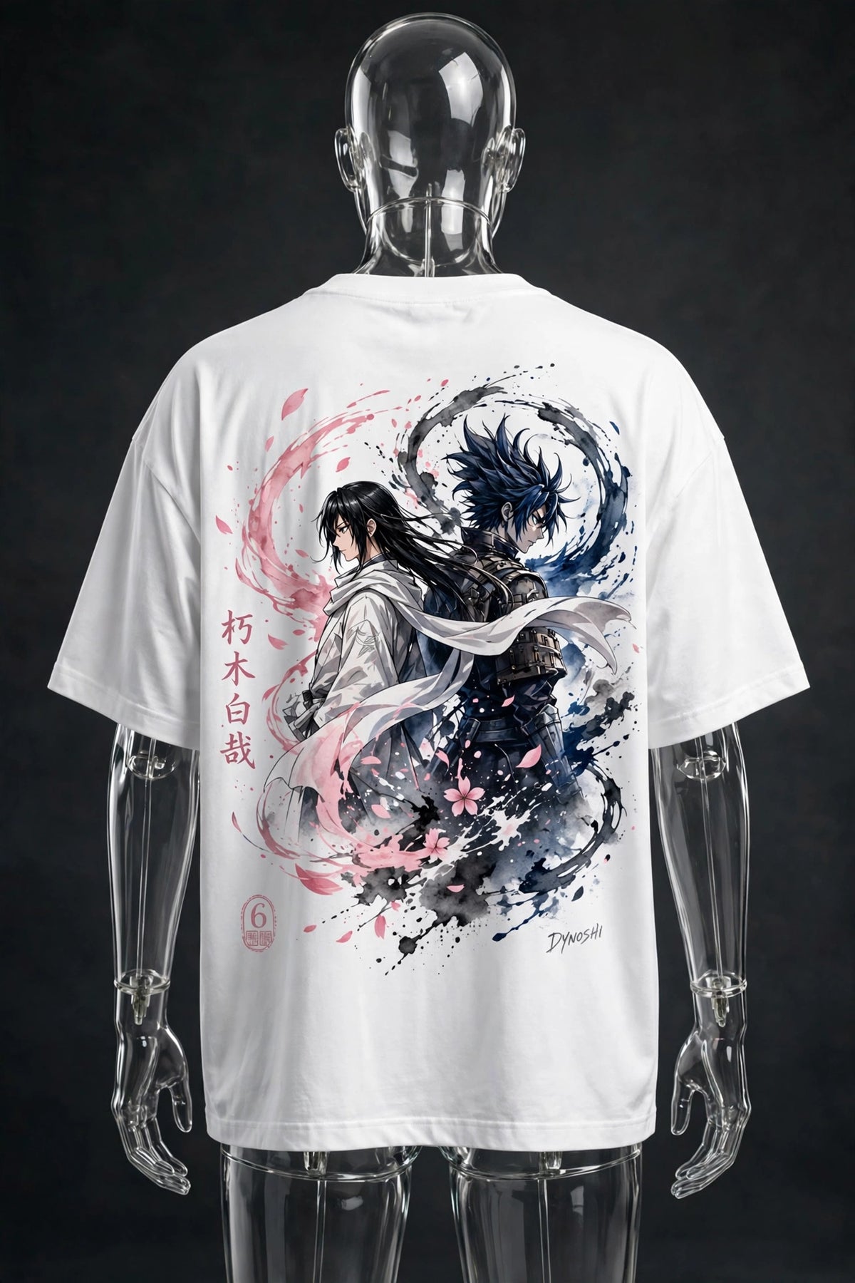 Byakuya Kuchiki - Captains Pact Duo - Premium Oversized Anime T-Shirt - DYNOSHI