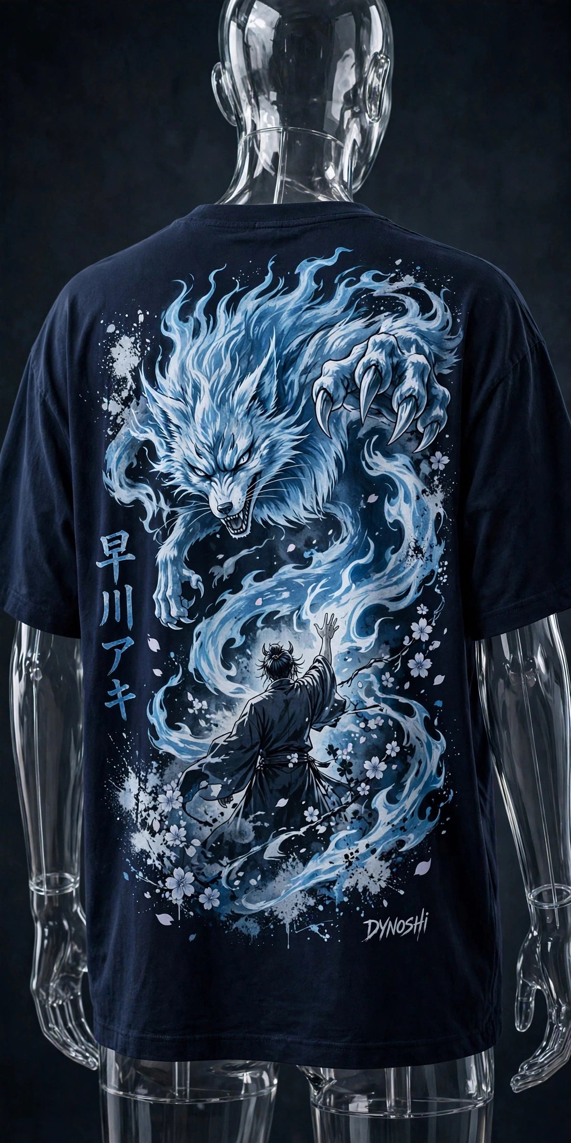 Aki Hayakawa - Fox Claw Conjuring - Premium Oversized Anime T-Shirt - DYNOSHI