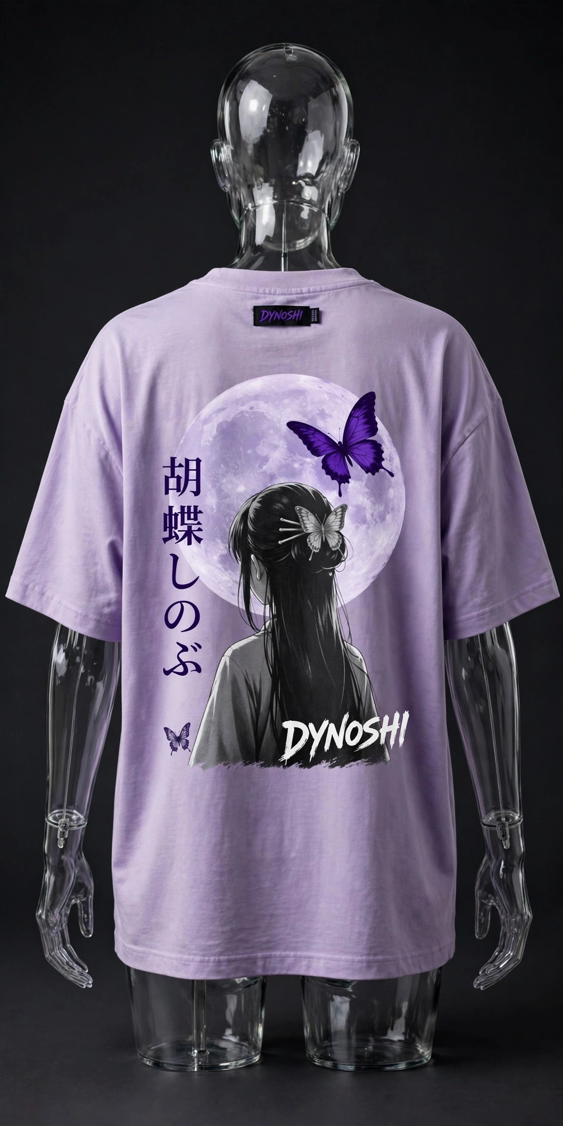 Shinobu Kocho - Violet Moon - Premium Oversized Anime T-Shirt - DYNOSHI