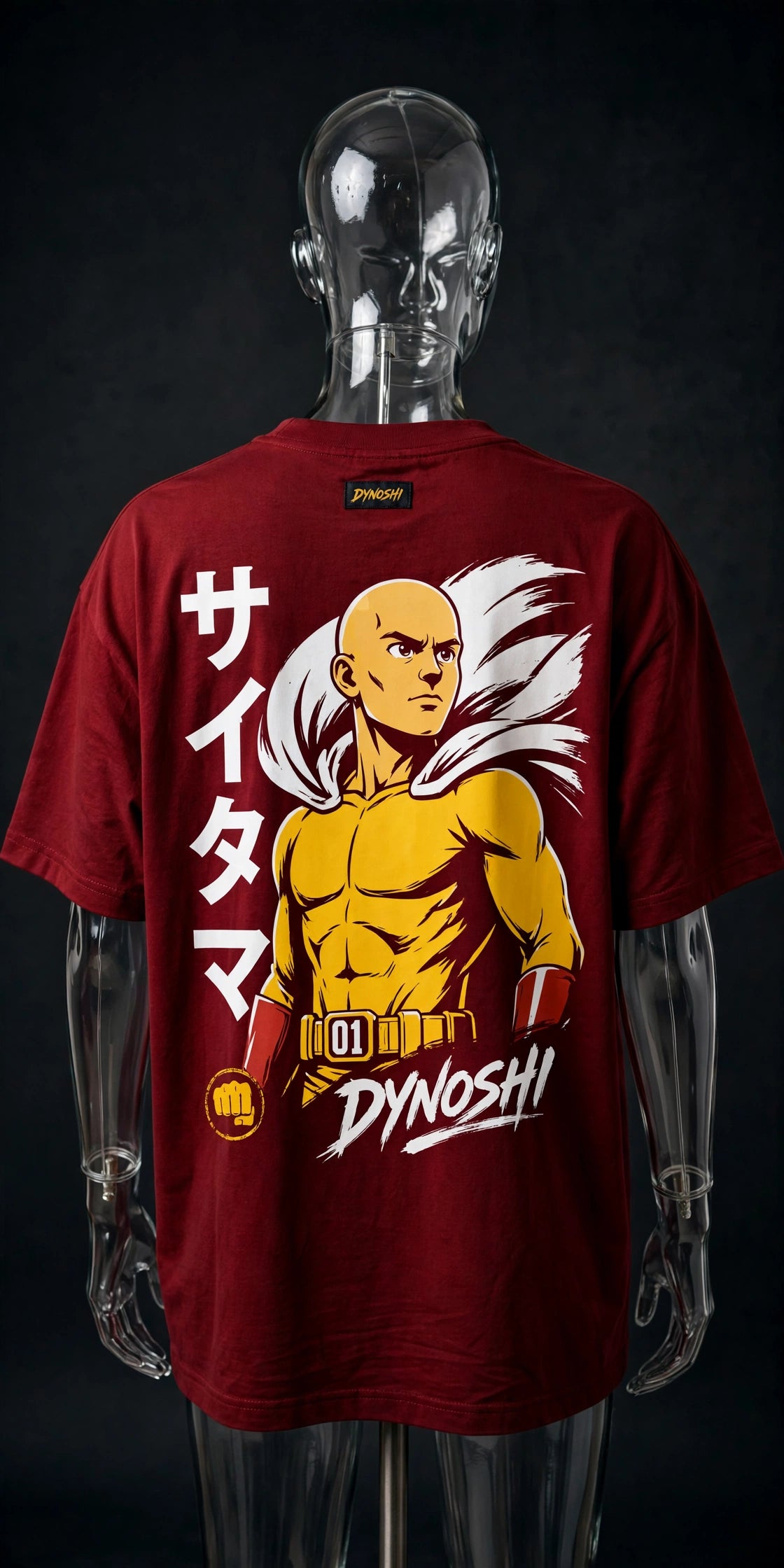 Saitama - The Caped Baldy - Premium Oversized Anime T-Shirt - DYNOSHI