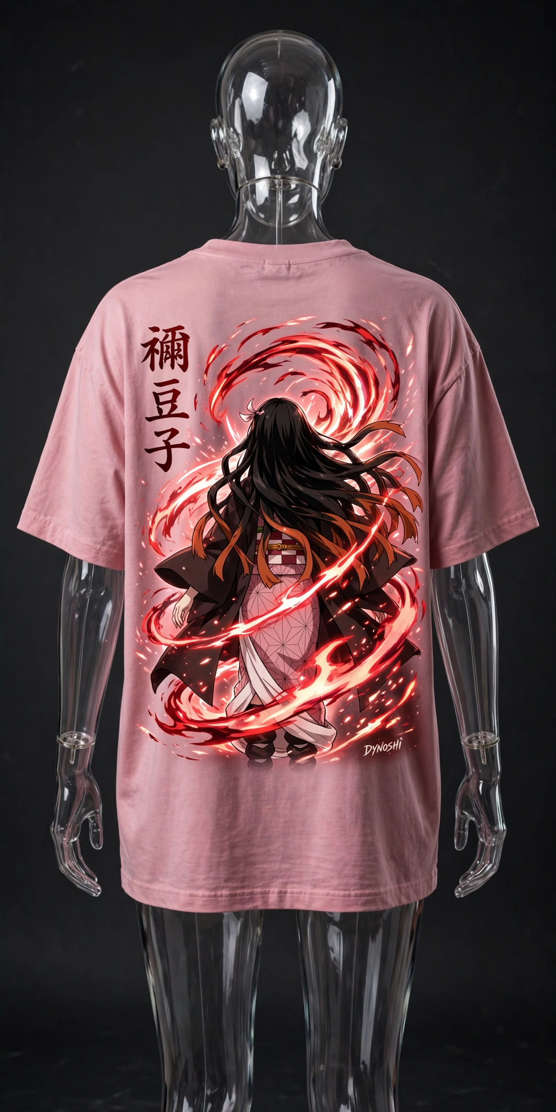 Nezuko Kamado - Exploding Blood - Premium Oversized Anime T-Shirt - DYNOSHI