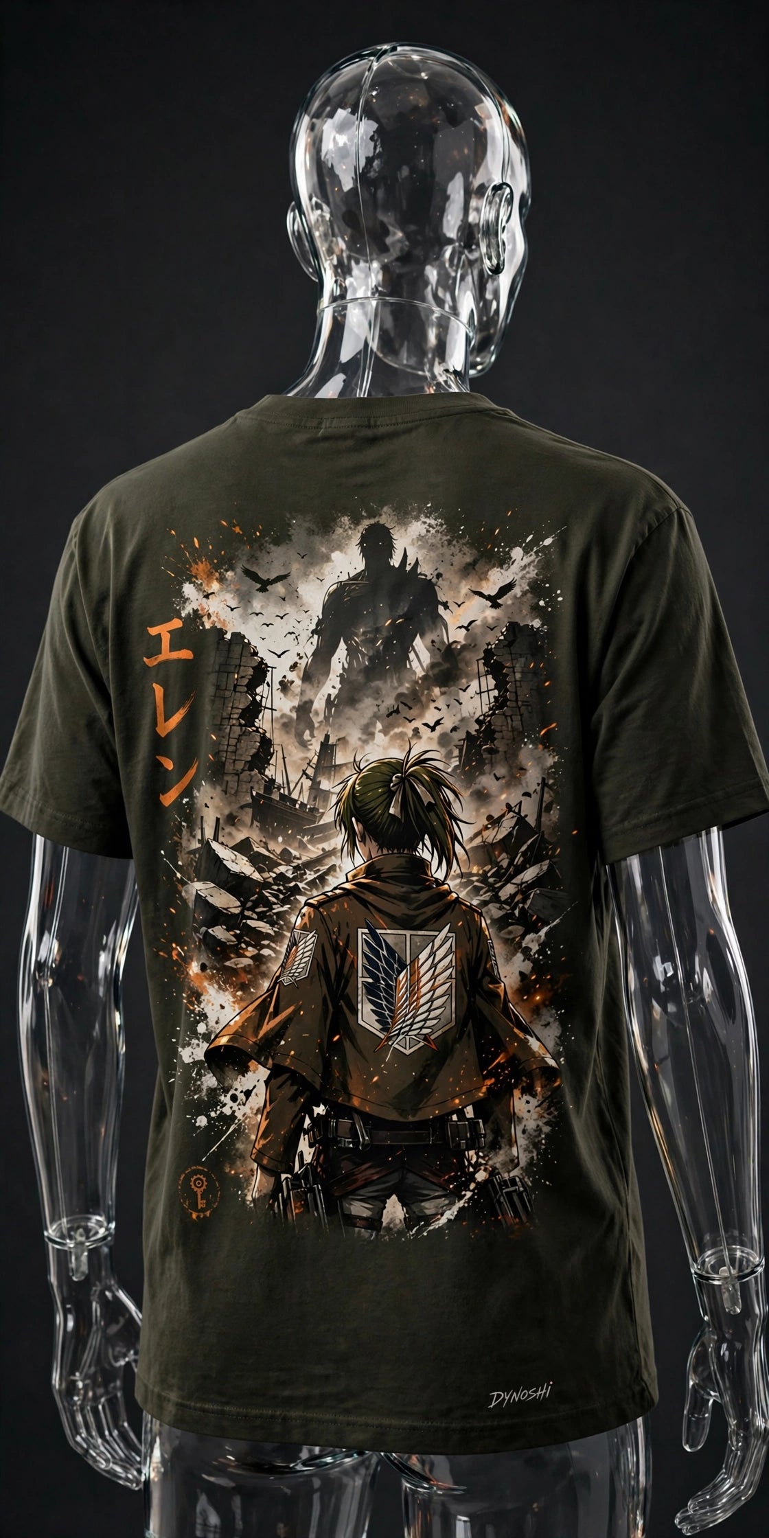 Eren Yeager - Wall Maria Breach - Premium Oversized Anime T-Shirt - DYNOSHI