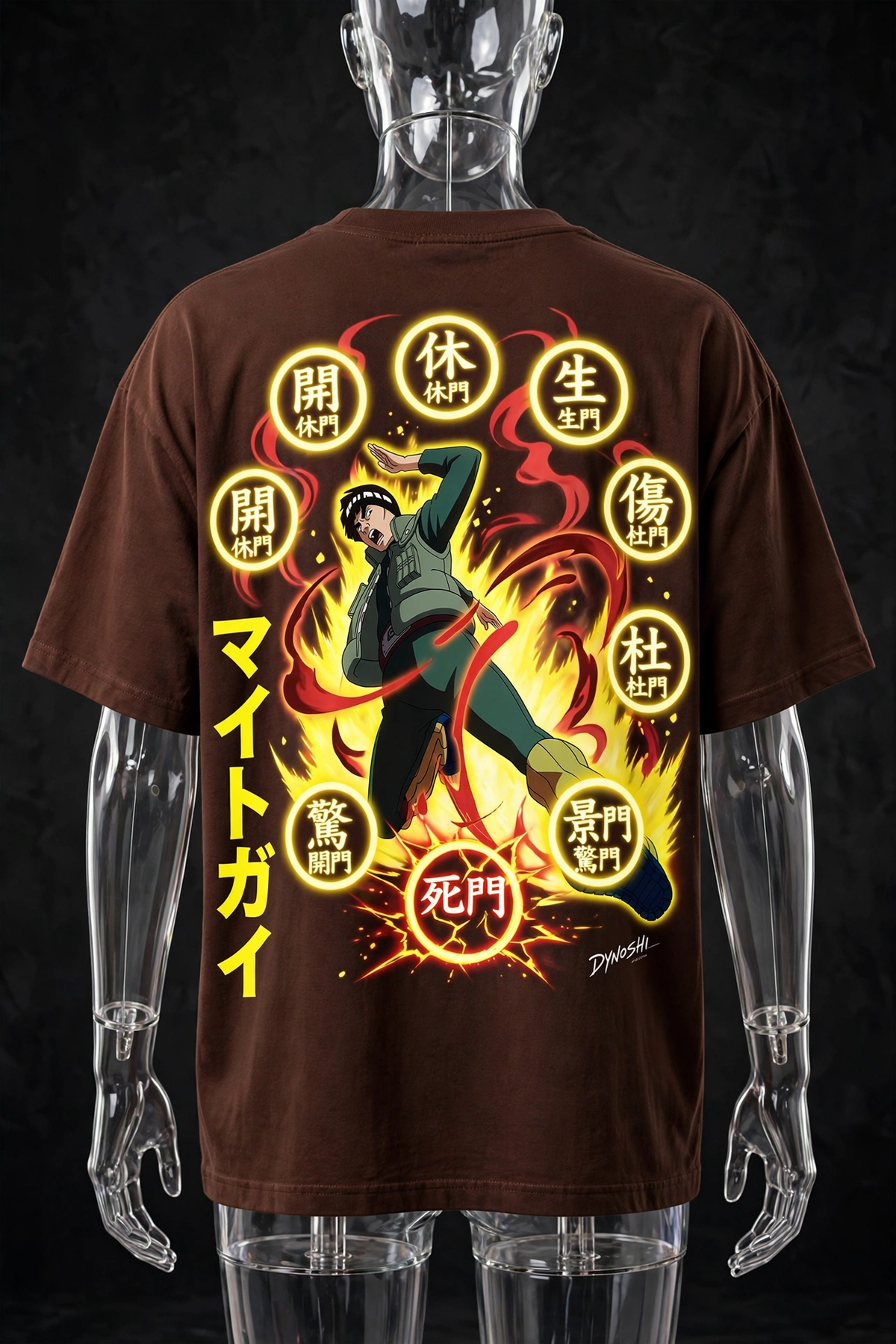 Might Guy - Eight Gates Unleashed - Premium Oversized Anime T-Shirt - DYNOSHI