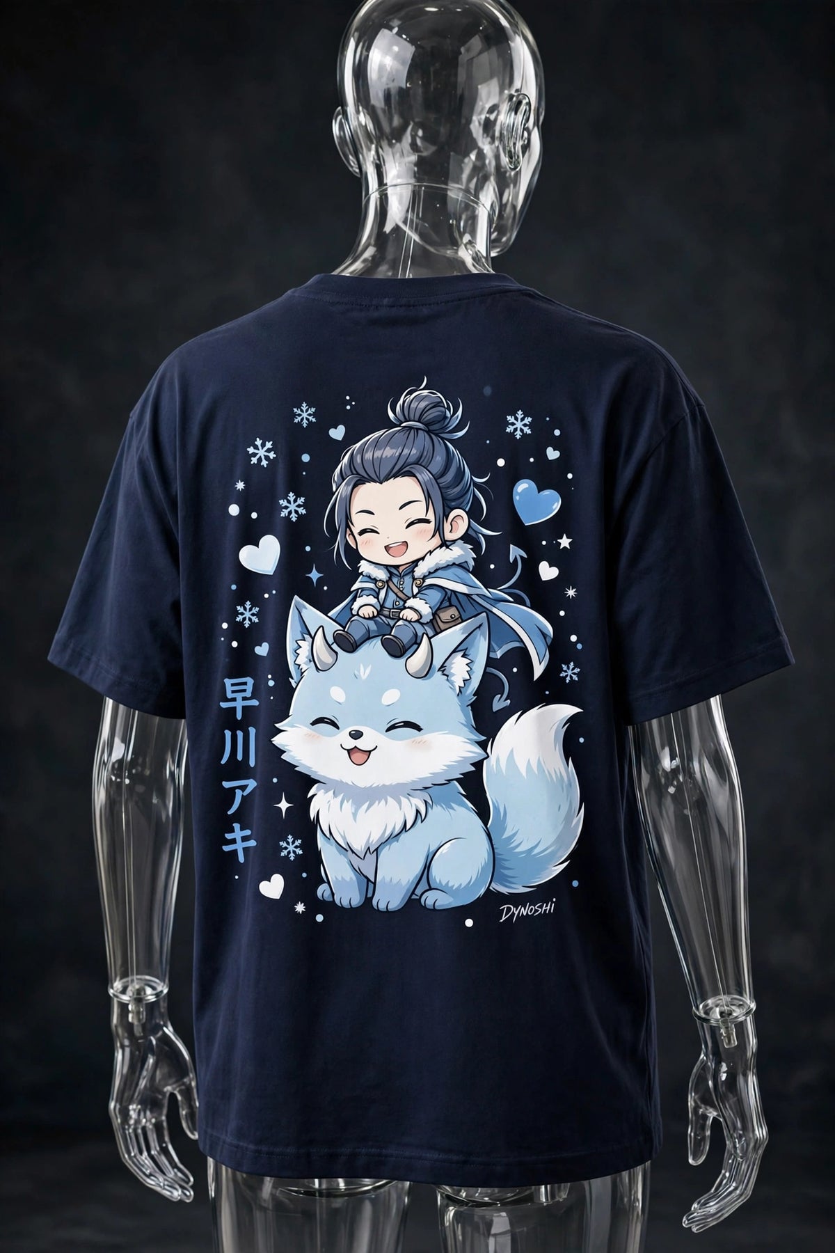 Aki Hayakawa - Chibi Fox Ride - Premium Oversized Anime T-Shirt - DYNOSHI