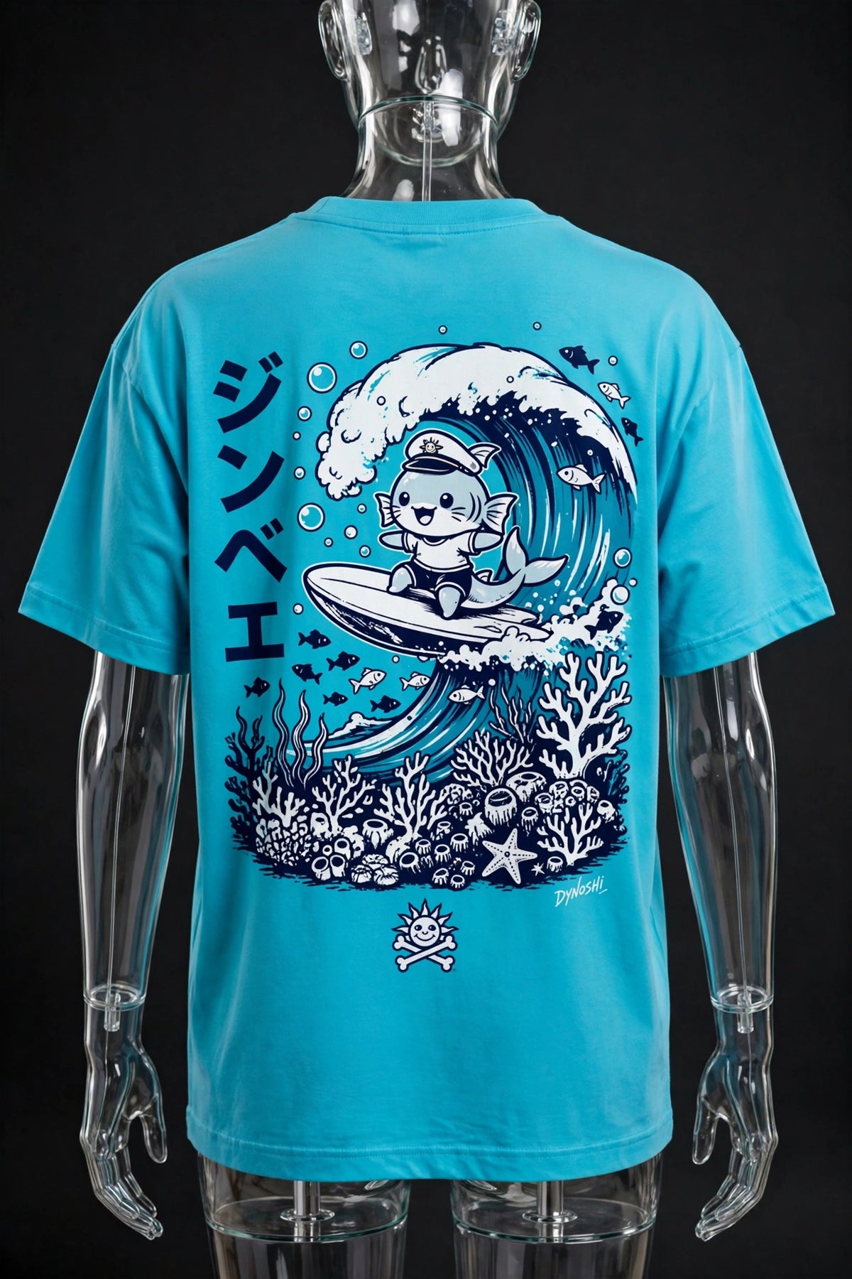 Jinbe - Chibi Wave Rider - Premium Oversized Anime T-Shirt - DYNOSHI