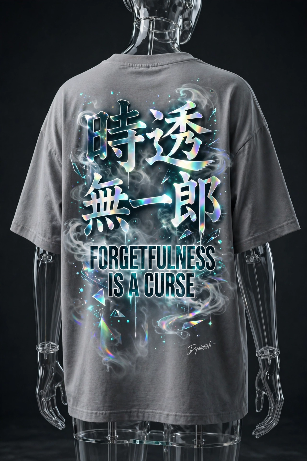 Muichiro Tokito - Forgetfulness Is A Curse Mantra - Premium Oversized Anime T-Shirt - DYNOSHI