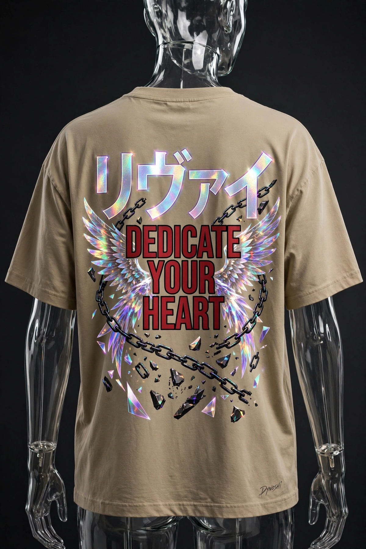 Levi Ackerman - Dedicate Your Heart Mantra - Premium Oversized Anime T-Shirt - DYNOSHI