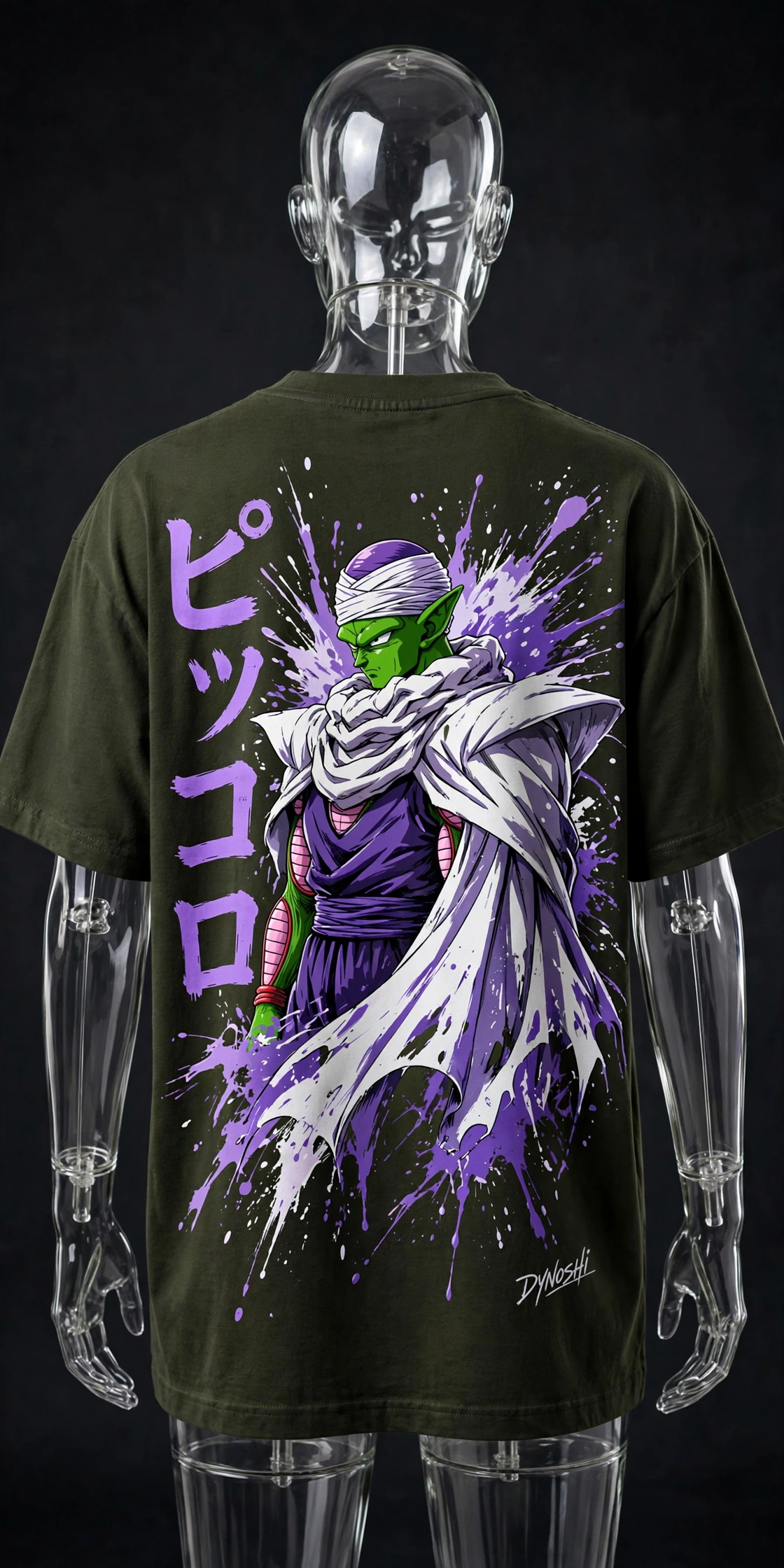 Piccolo - Cape And Turban Splash - Premium Oversized Anime T-Shirt - DYNOSHI