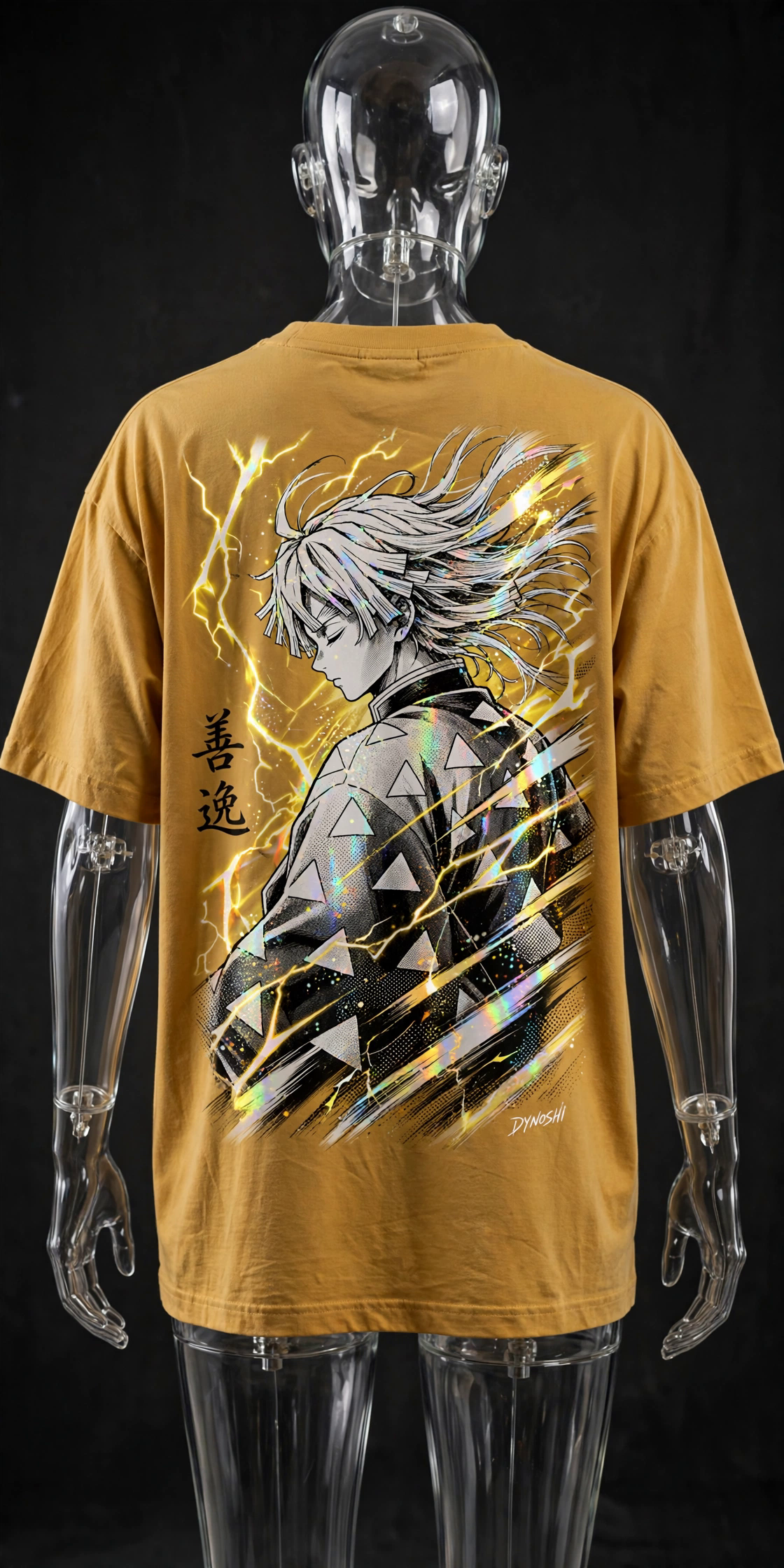 Zenitsu Agatsuma - God Speed Awakened - Premium Oversized Anime T-Shirt - DYNOSHI