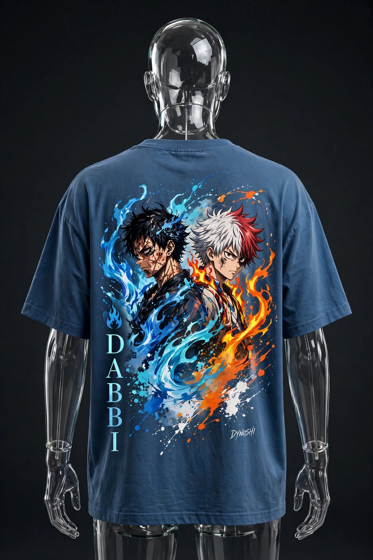 Dabi - Fire Pact Duo - Premium Oversized Anime T-Shirt - DYNOSHI