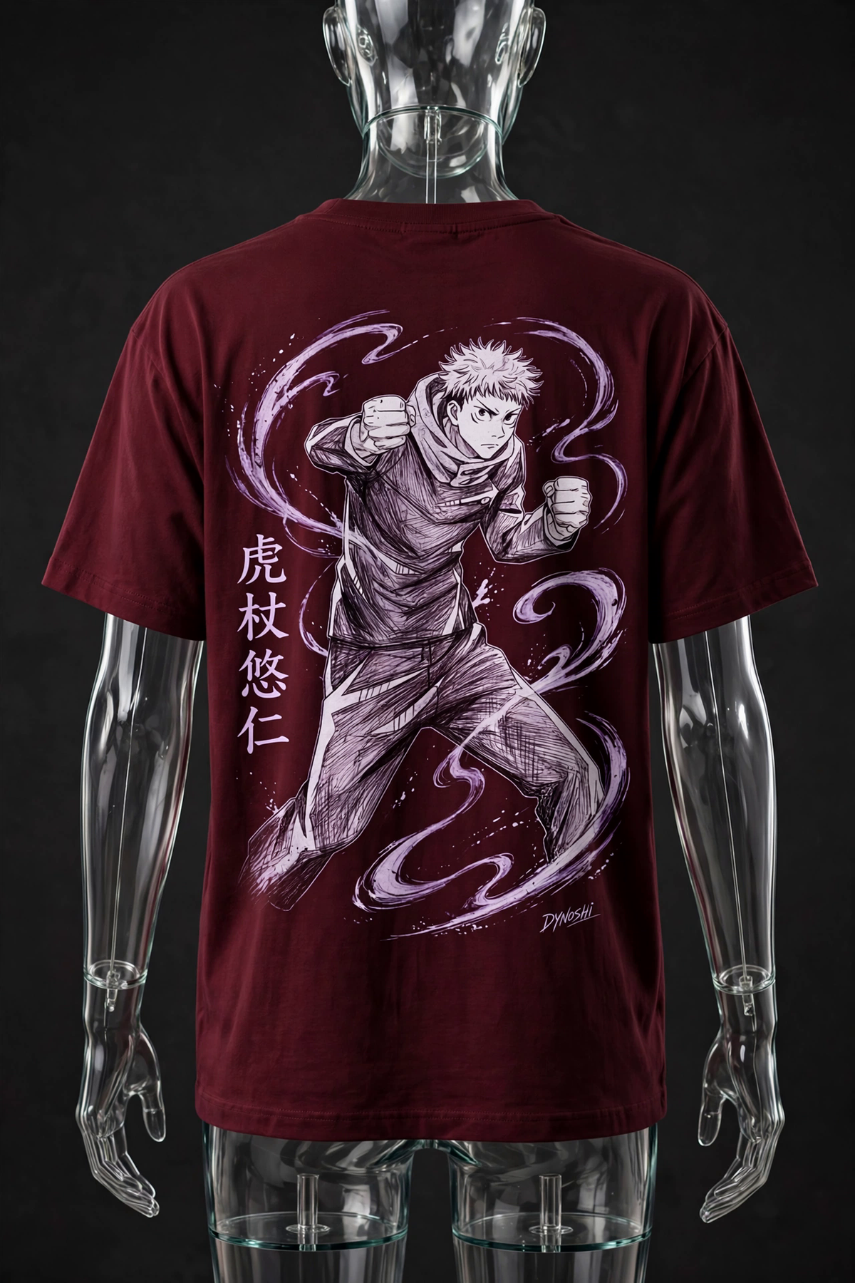 Yuji Itadori - Ready Stance - Premium Oversized Anime T-Shirt - DYNOSHI