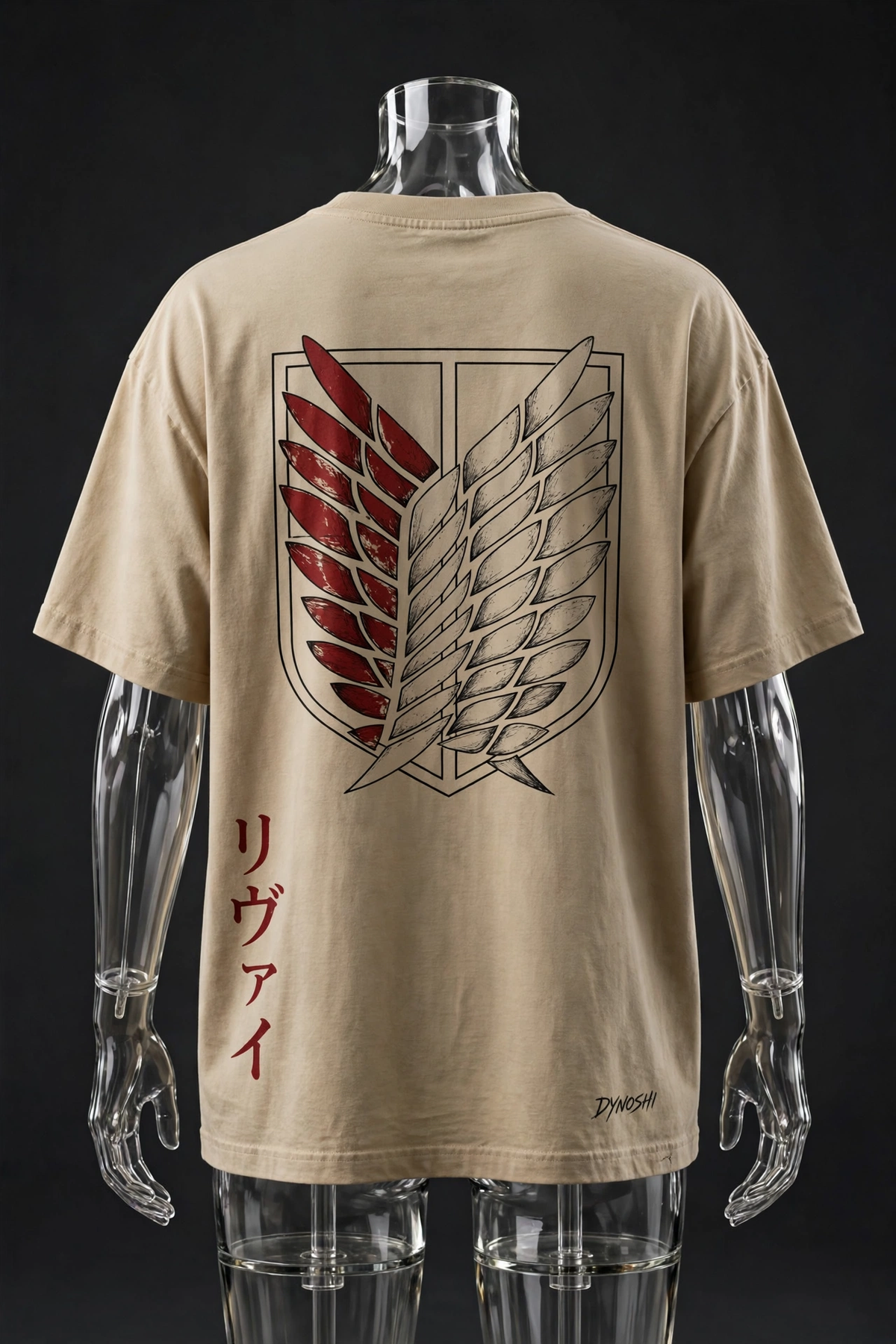 Levi Ackerman - Wings of Freedom Emblem - Premium Oversized Anime T-Shirt - DYNOSHI