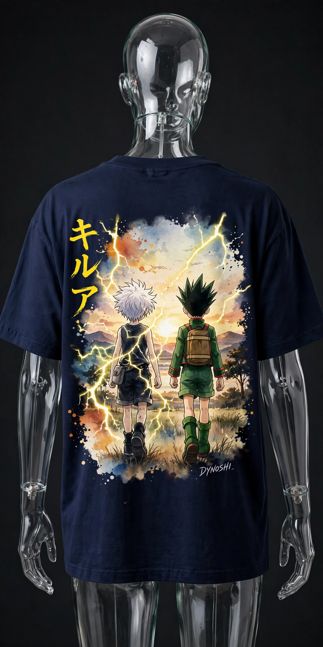 Killua Zoldyck - Eternal Duo - Premium Oversized Anime T-Shirt - DYNOSHI