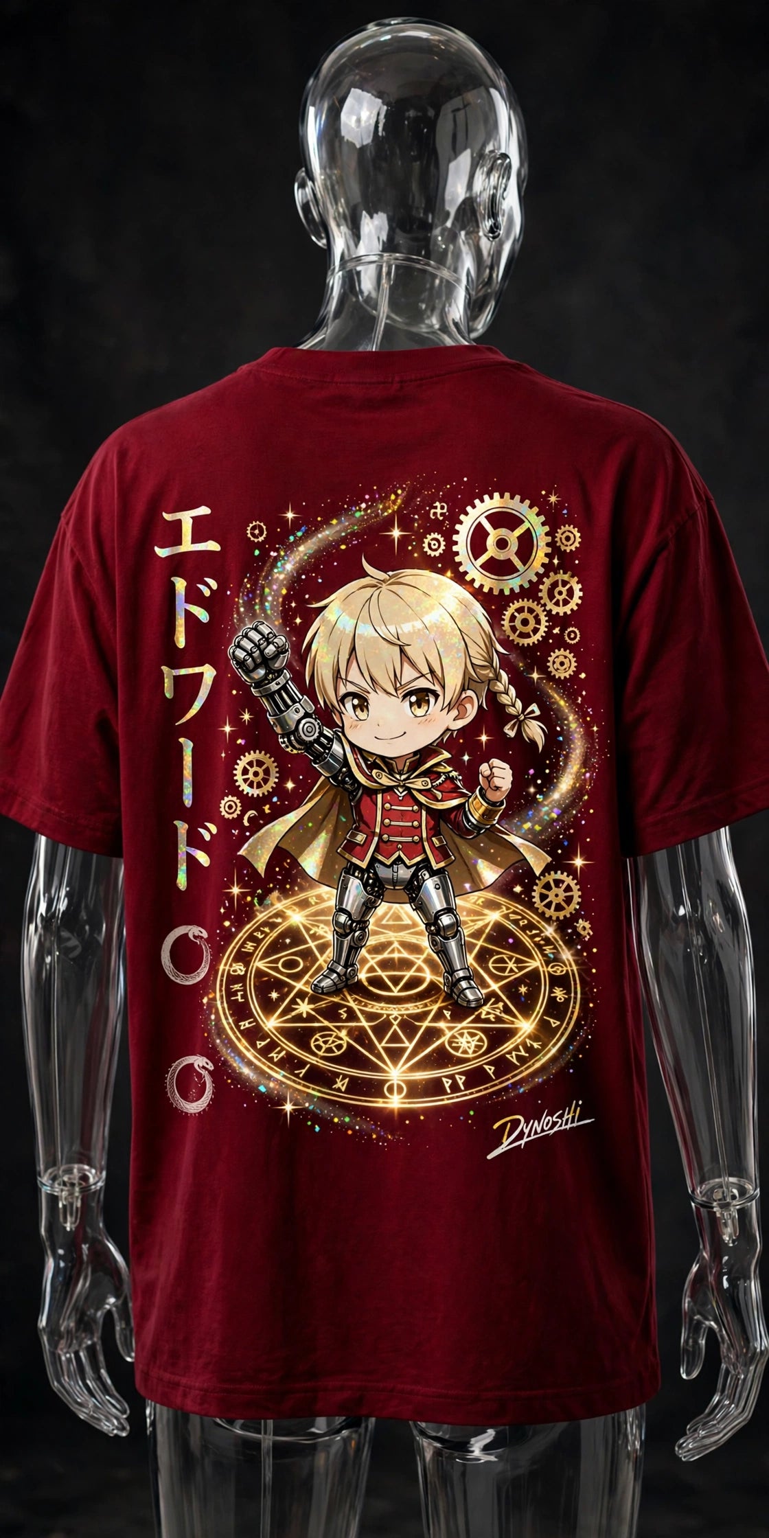 Edward Elric - Transmutation Victory - Premium Oversized Anime T-Shirt - DYNOSHI