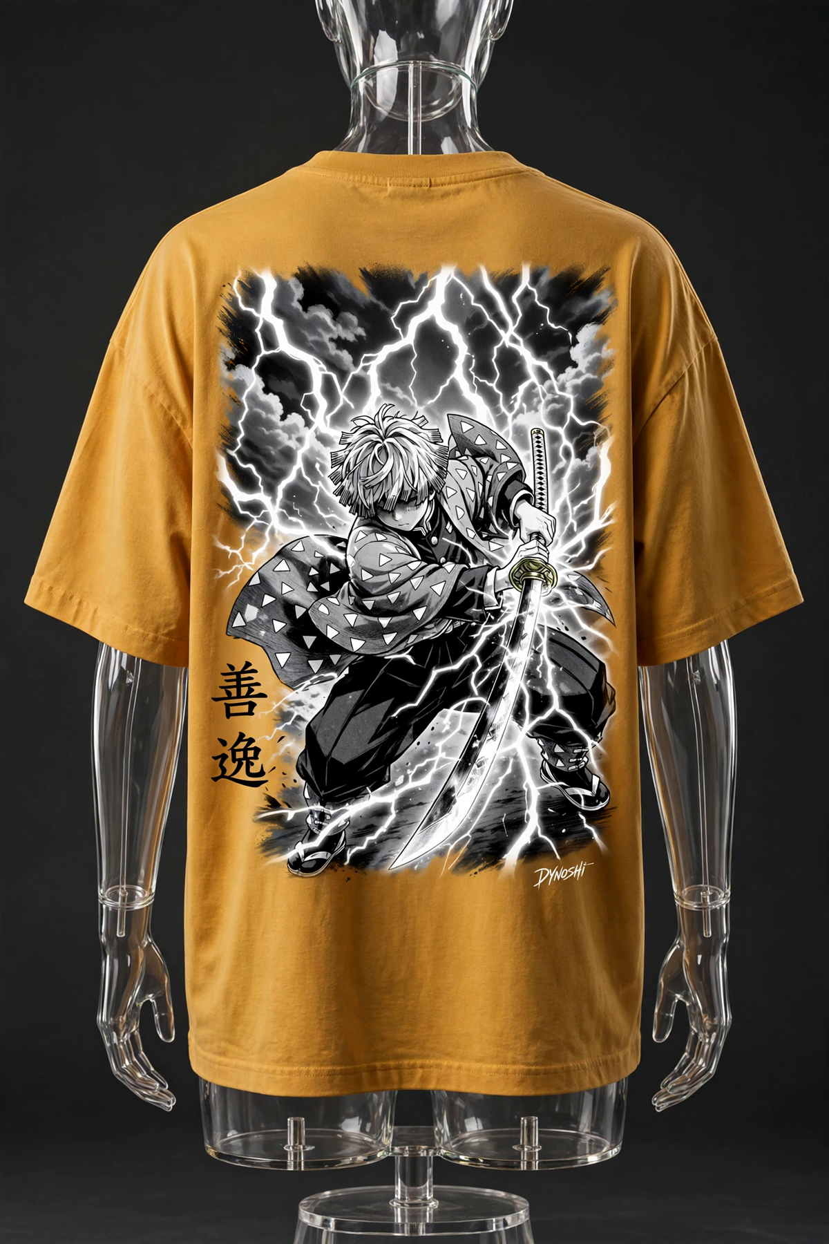 Zenitsu Agatsuma - Thunderclap and Flash - Premium Oversized Anime T-Shirt - DYNOSHI
