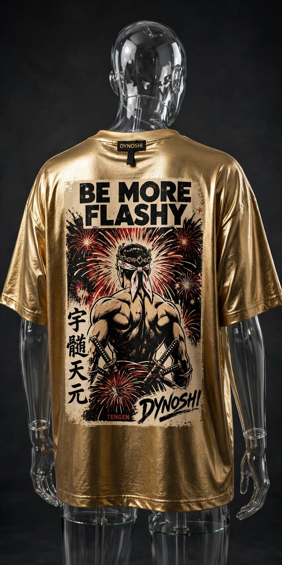 Tengen Uzui - Be More Flashy - Premium Oversized Anime T-Shirt - DYNOSHI