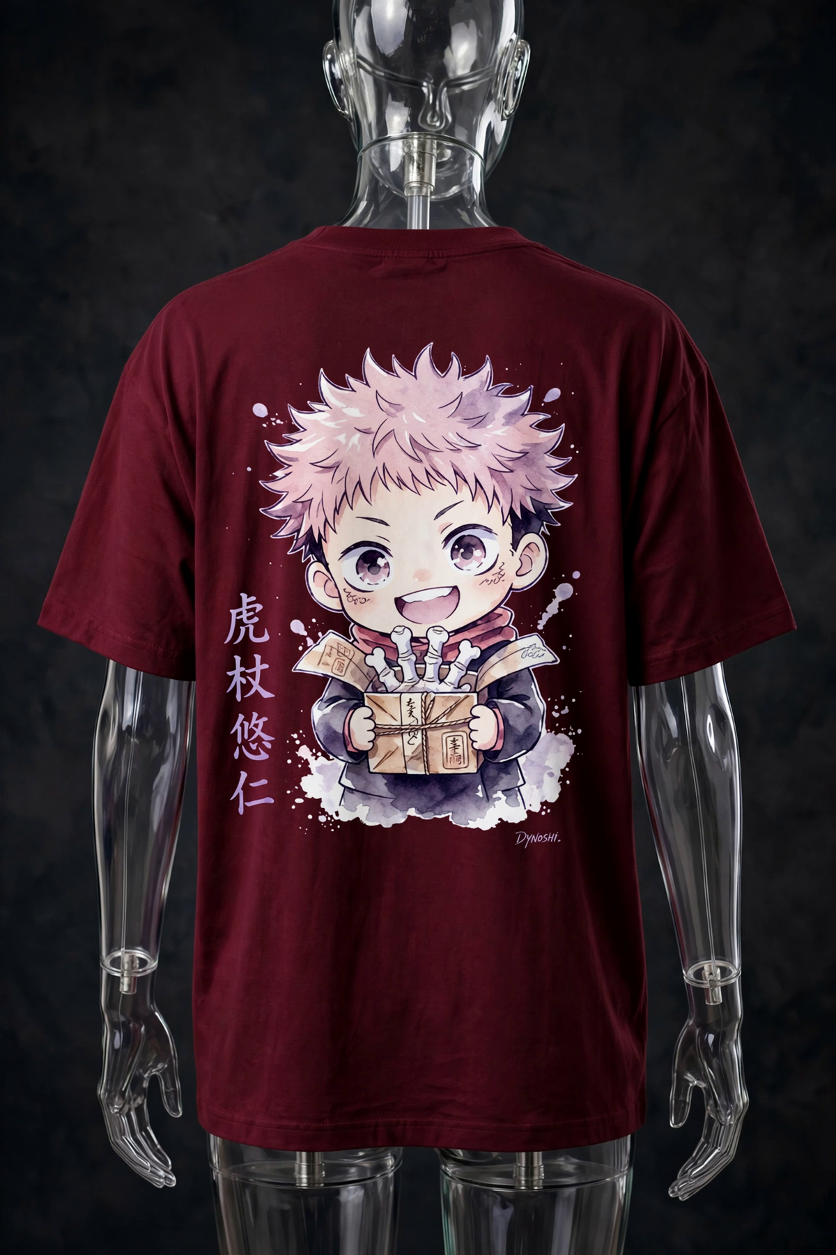 Yuji Itadori - Chibi Finger Collector - Premium Oversized Anime T-Shirt - DYNOSHI