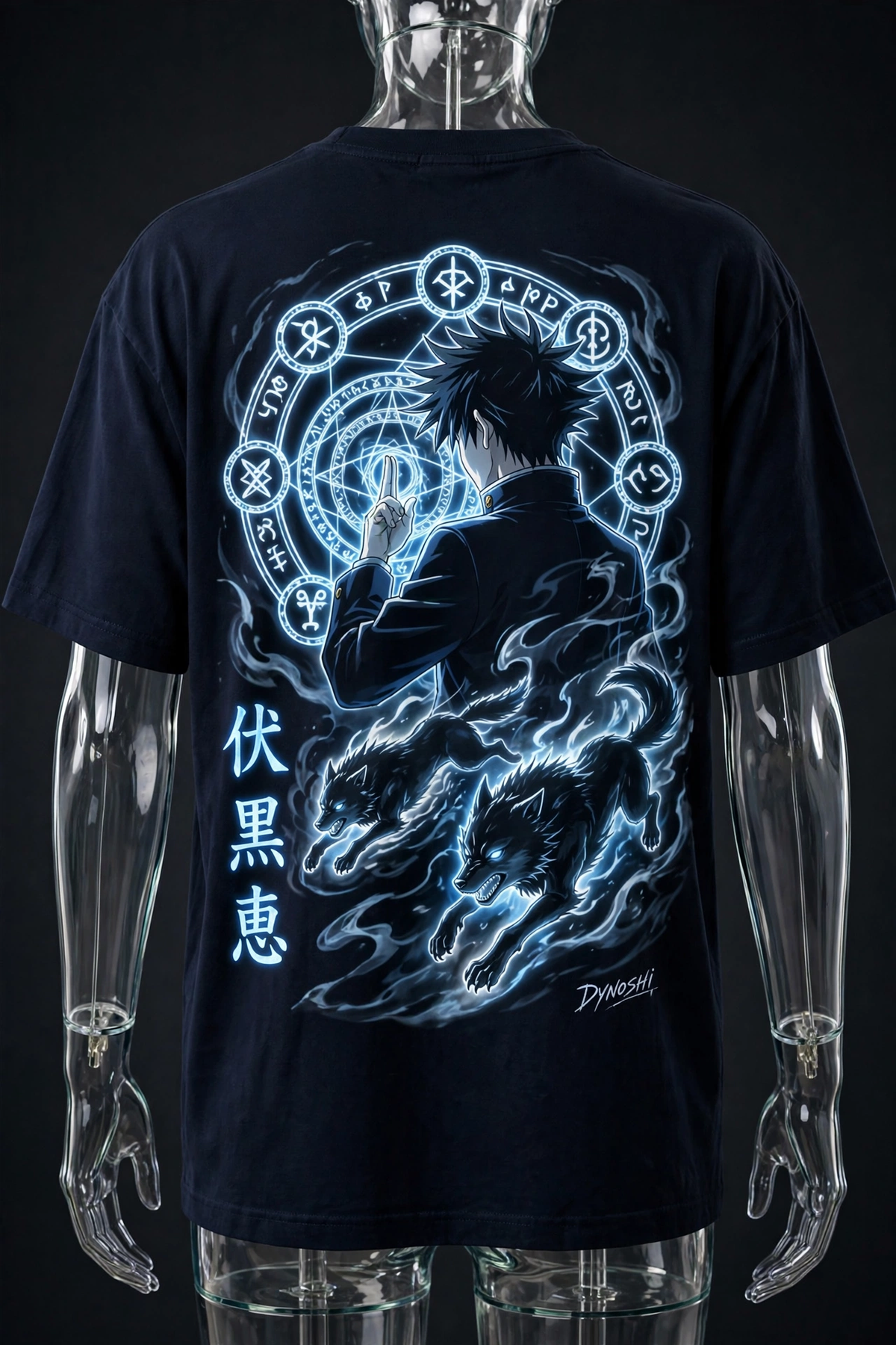 Megumi Fushiguro - Ten Shadows Summoning - Premium Oversized Anime T-Shirt - DYNOSHI