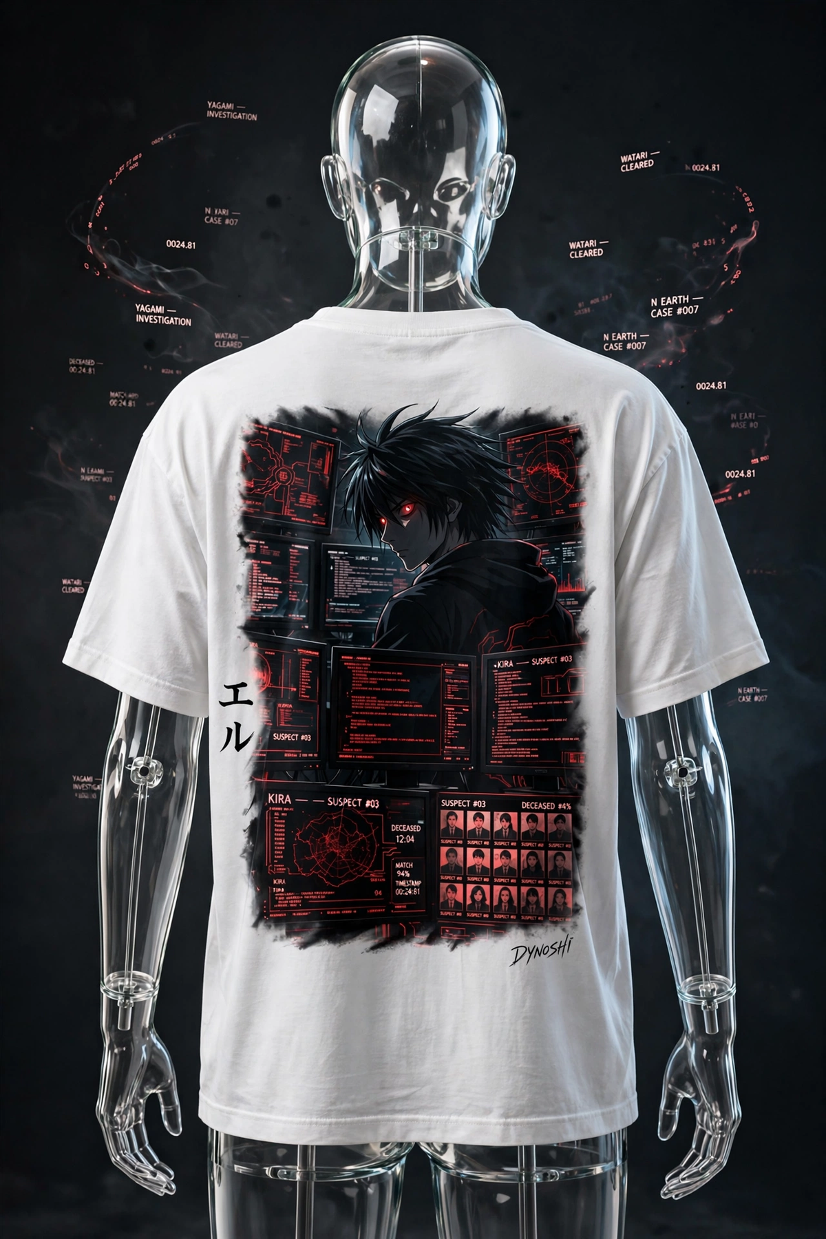 L Lawliet - Shinigami Eyes - Premium Oversized Anime T-Shirt - DYNOSHI