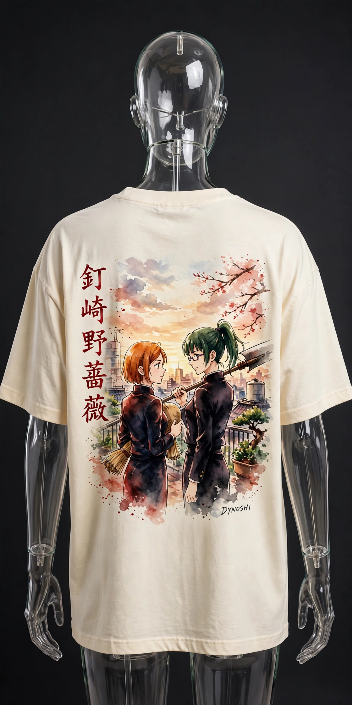 Nobara Kugisaki - Strong Sorcerers Duo - Premium Oversized Anime T-Shirt - DYNOSHI