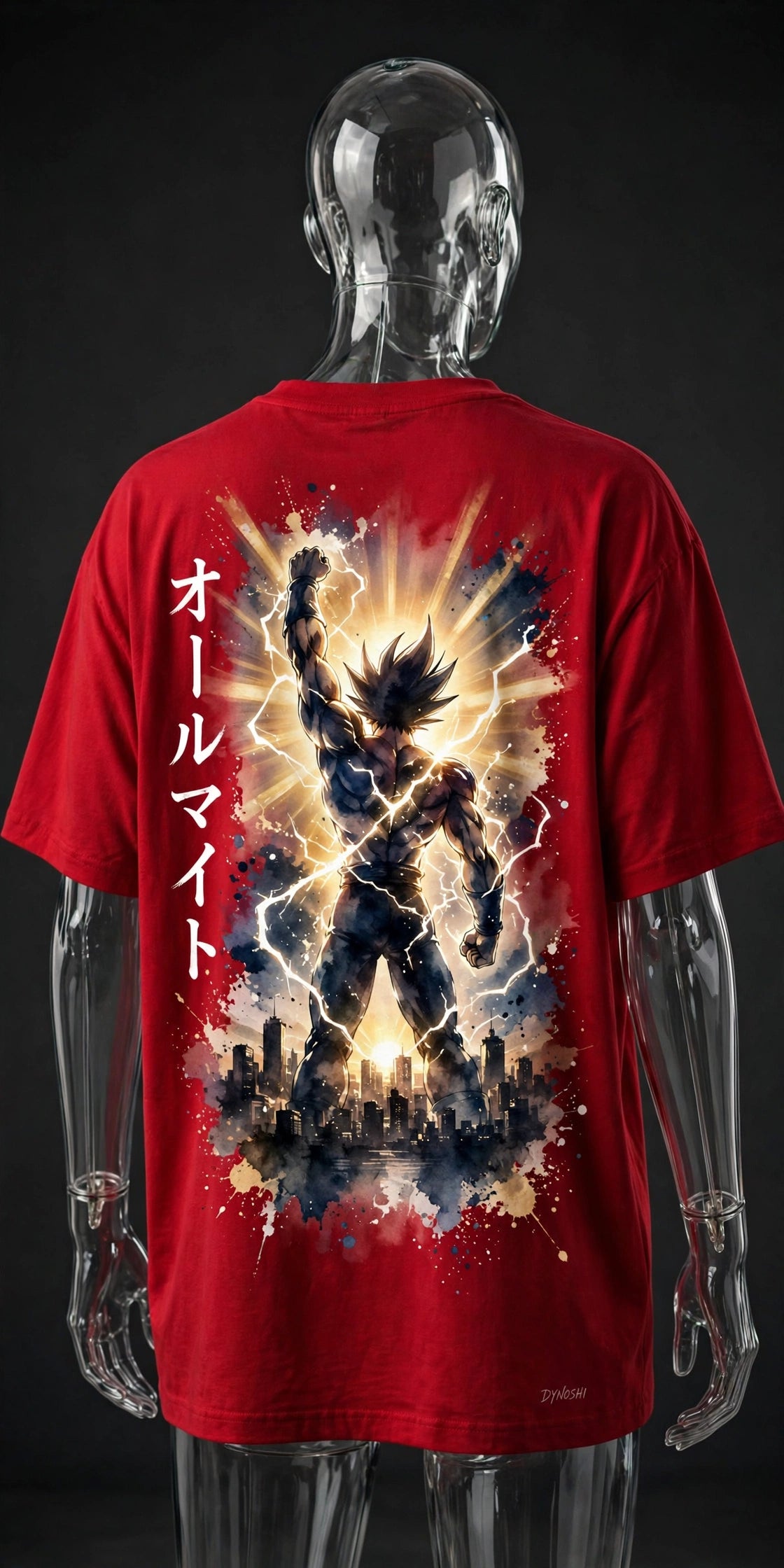 All Might - Dawn Guardian Silhouette - Premium Oversized Anime T-Shirt - DYNOSHI