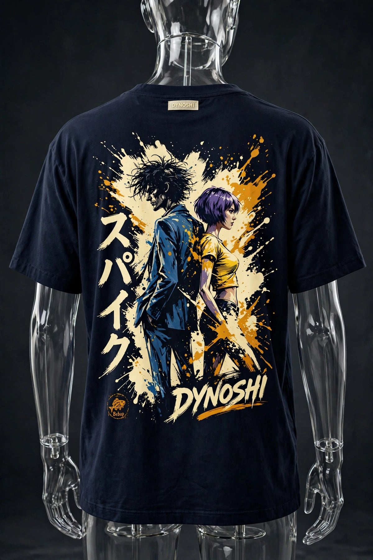 Spike Spiegel - Hunters Back to Back - Premium Oversized Anime T-Shirt - DYNOSHI