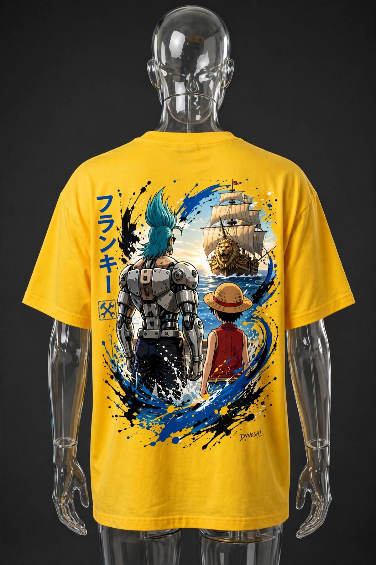 Franky - Captain's Oath Duo - Premium Oversized Anime T-Shirt - DYNOSHI