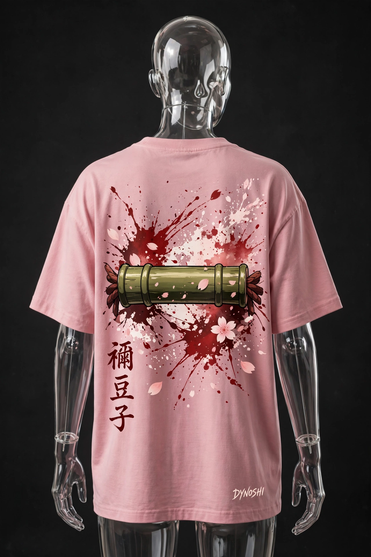 Nezuko Kamado - Muzzle Sakura Splash - Premium Oversized Anime T-Shirt - DYNOSHI