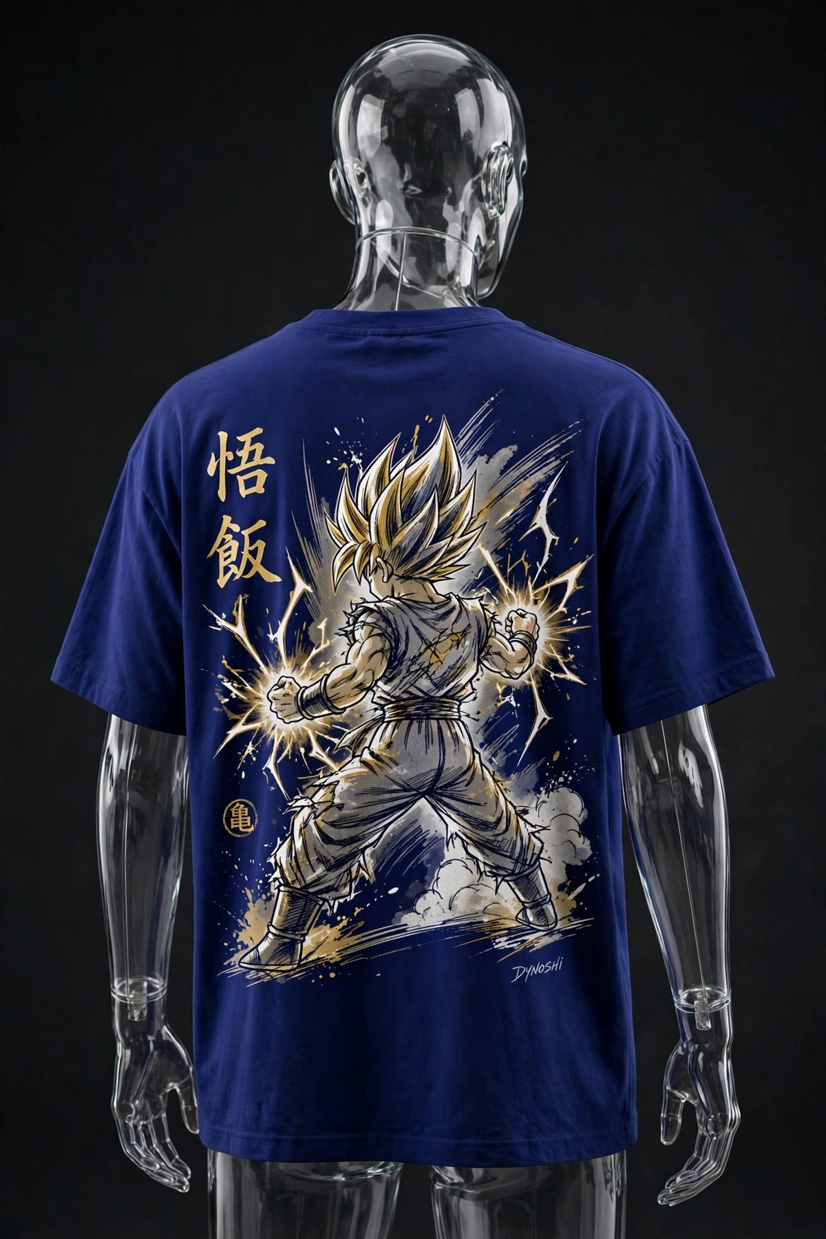 Gohan - Spark Battle Stance - Premium Oversized Anime T-Shirt - DYNOSHI