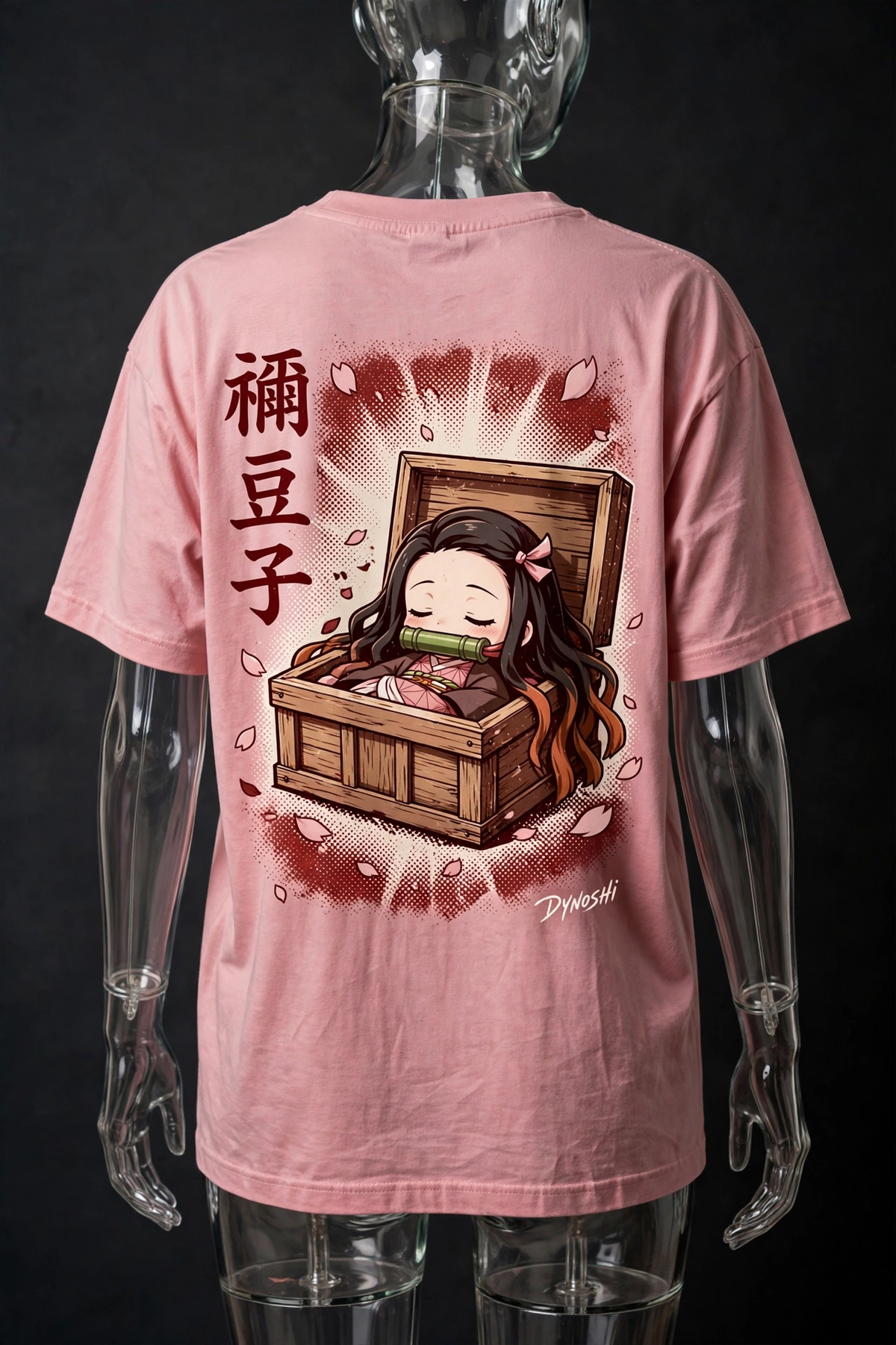 Nezuko Kamado - Box Nap Chibi - Premium Oversized Anime T-Shirt - DYNOSHI
