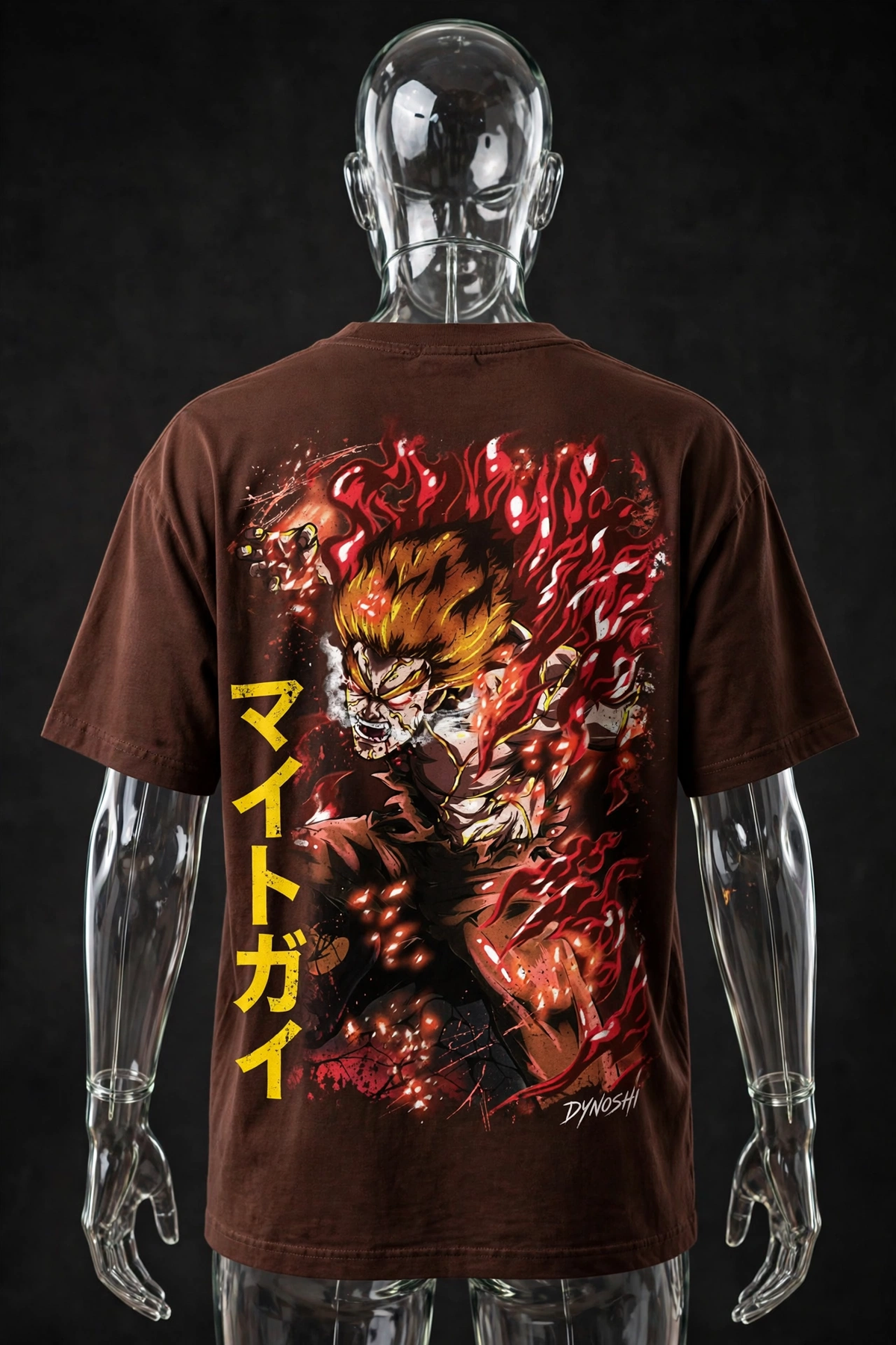 Might Guy - Gate of Death Dark Form - Premium Oversized Anime T-Shirt - DYNOSHI