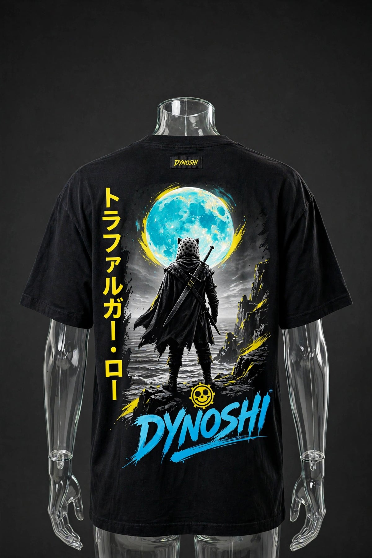 Trafalgar Law - Cyan Moon Vigil - Premium Oversized Anime T-Shirt - DYNOSHI