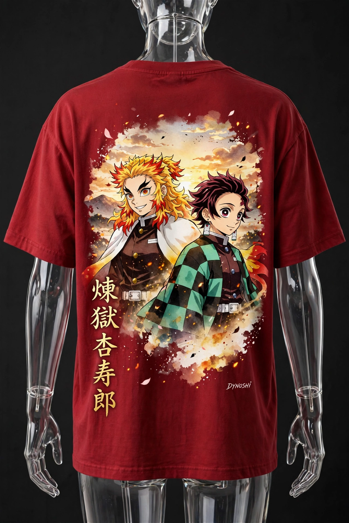 Kyojuro Rengoku - Mentor's Bond Duo - Premium Oversized Anime T-Shirt - DYNOSHI
