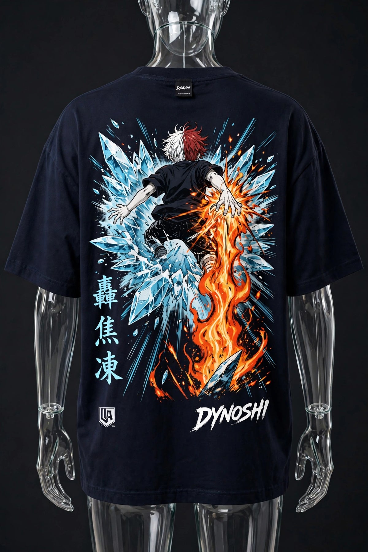 Shoto Todoroki - Elements Collide - Premium Oversized Anime T-Shirt - DYNOSHI