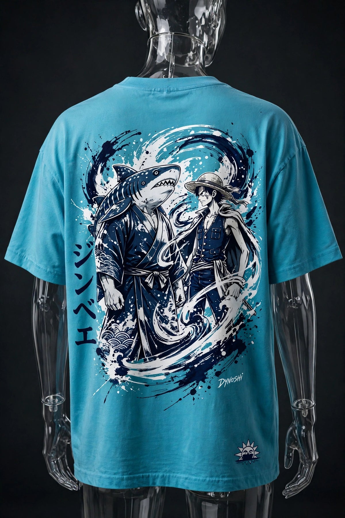 Jinbe - Helmsman's Pact Duo - Premium Oversized Anime T-Shirt - DYNOSHI
