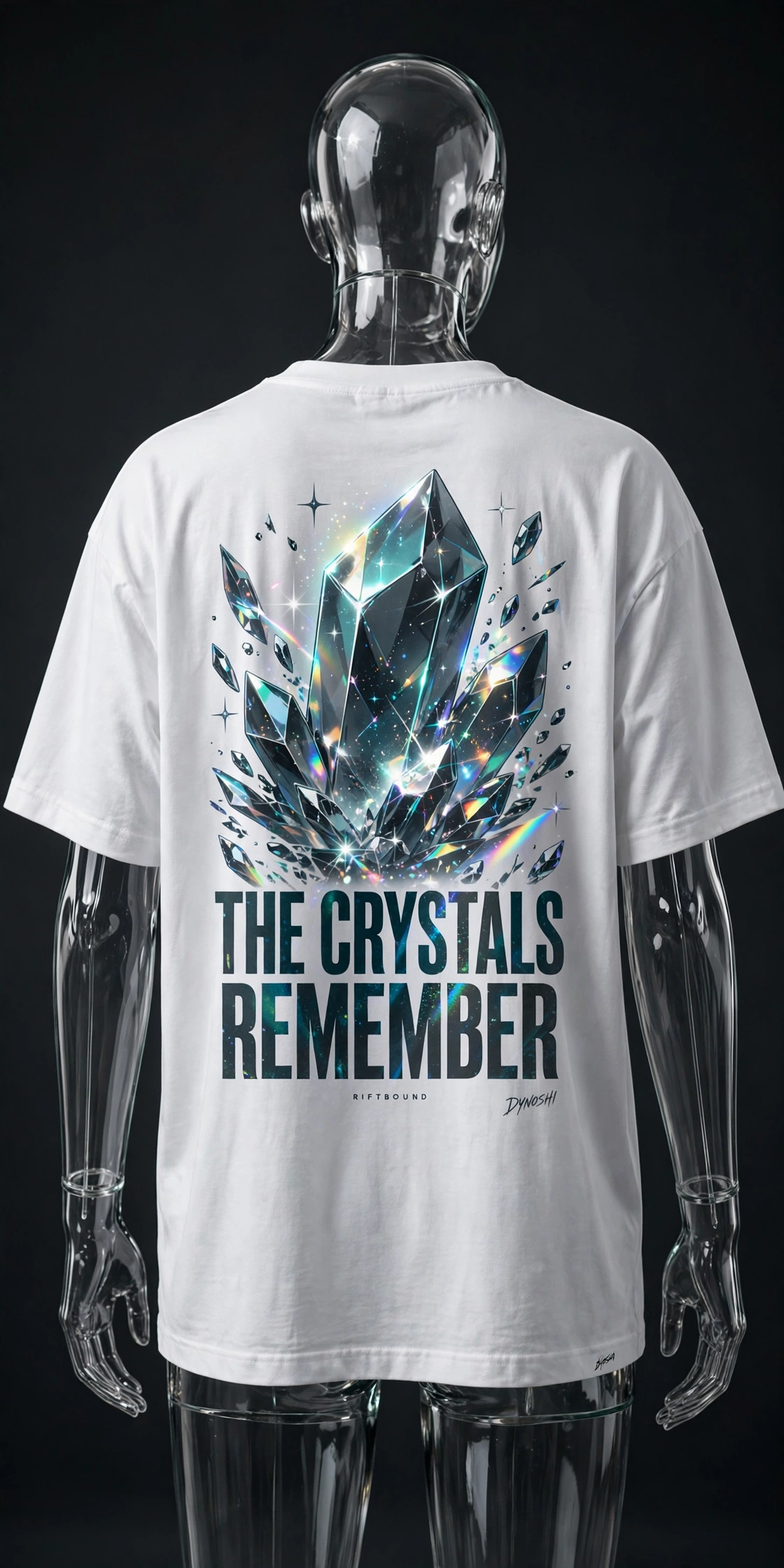 Eira - The Crystals Remember Mantra - Premium Oversized Anime T-Shirt - DYNOSHI