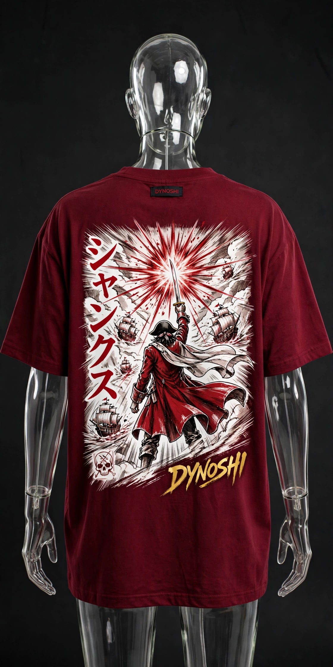 Shanks - Haki Blast - Premium Oversized Anime T-Shirt - DYNOSHI