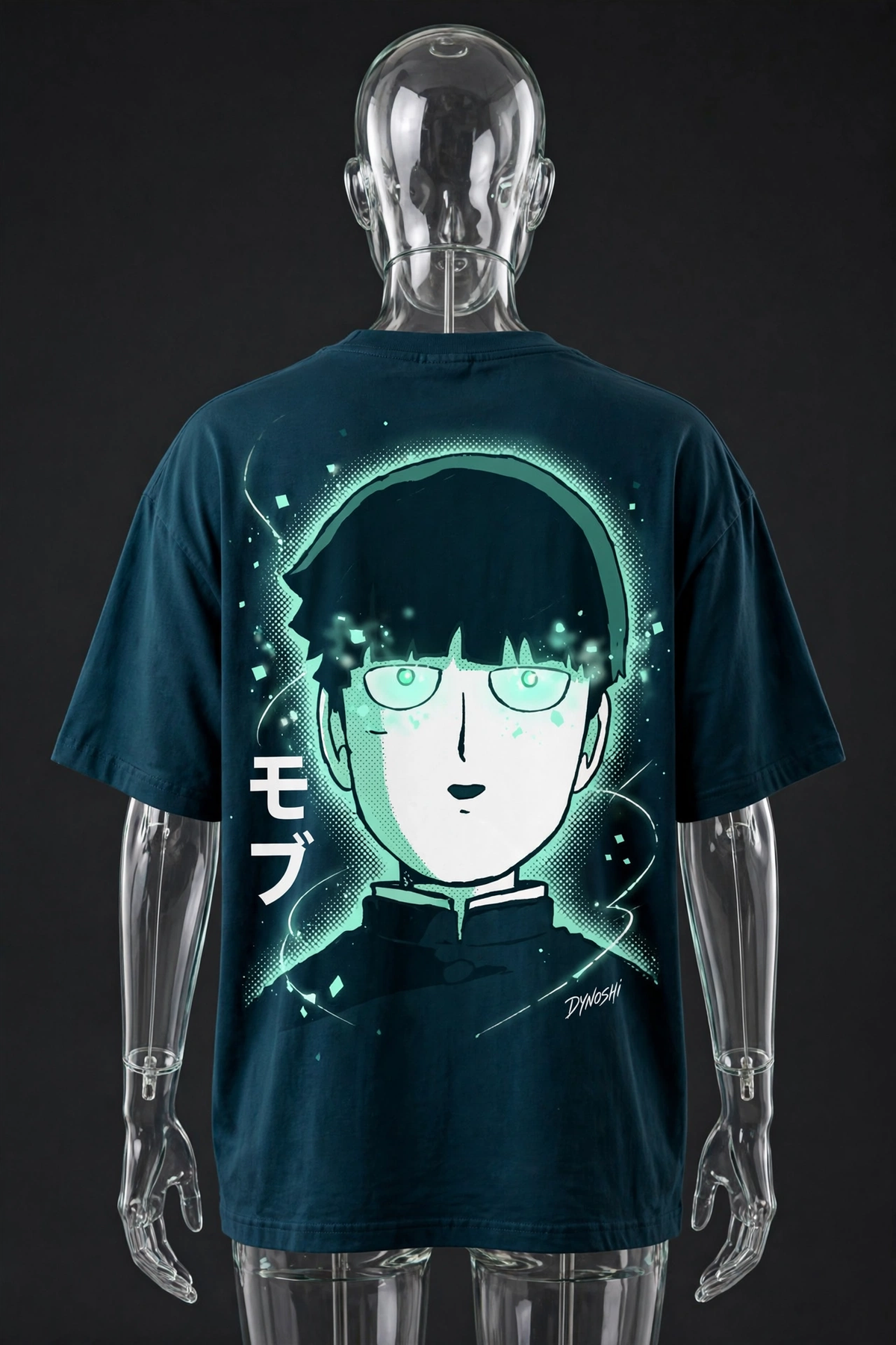 Mob Shigeo - Deadpan Portrait - Premium Oversized Anime T-Shirt - DYNOSHI